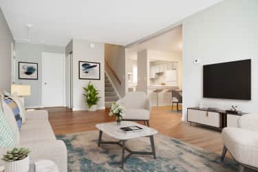 Living Room - Powdermill Village Apartments - Westfield, MA