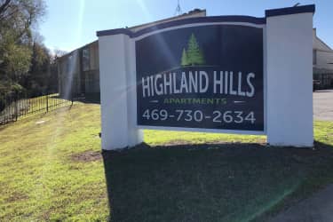 Community Signage - Highland Hills Apartments - Dallas, TX
