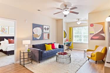 Living Room - The Enclave at Pamalee Square - Fayetteville, NC