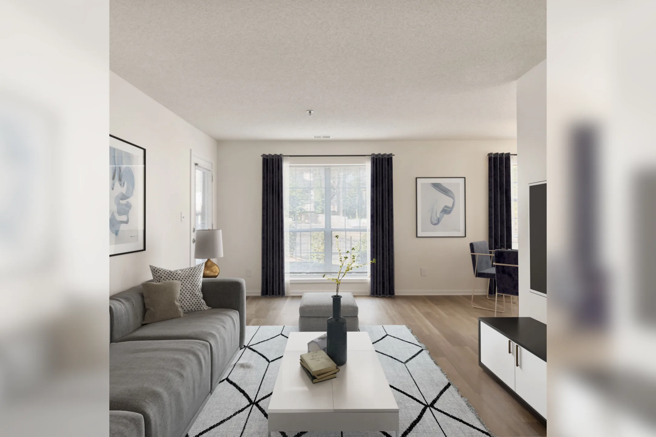 Living Room - Biscayne Apartment Homes - Charlotte, NC