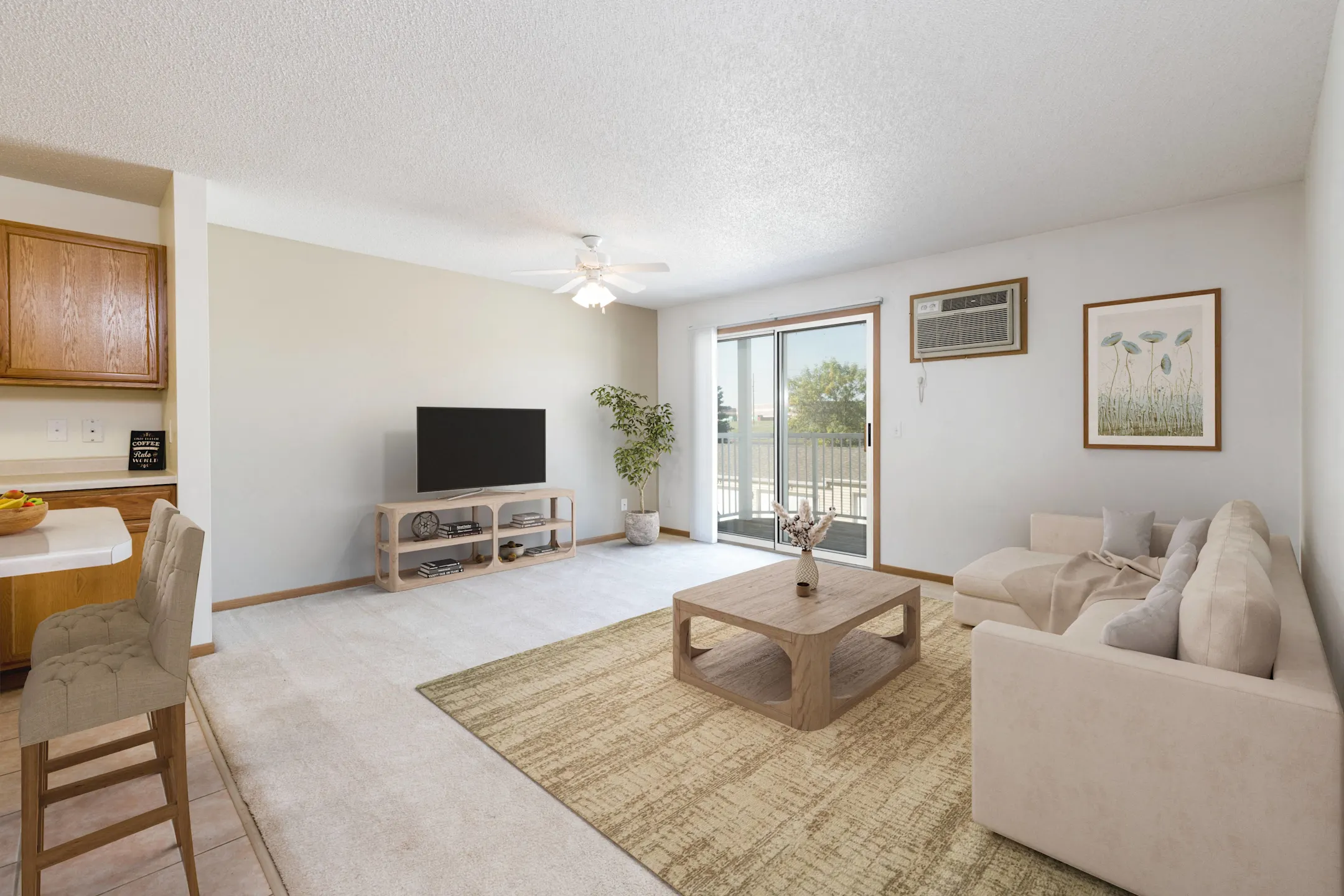 Living Room - Sierra Ridge Apartments - Bismarck, ND
