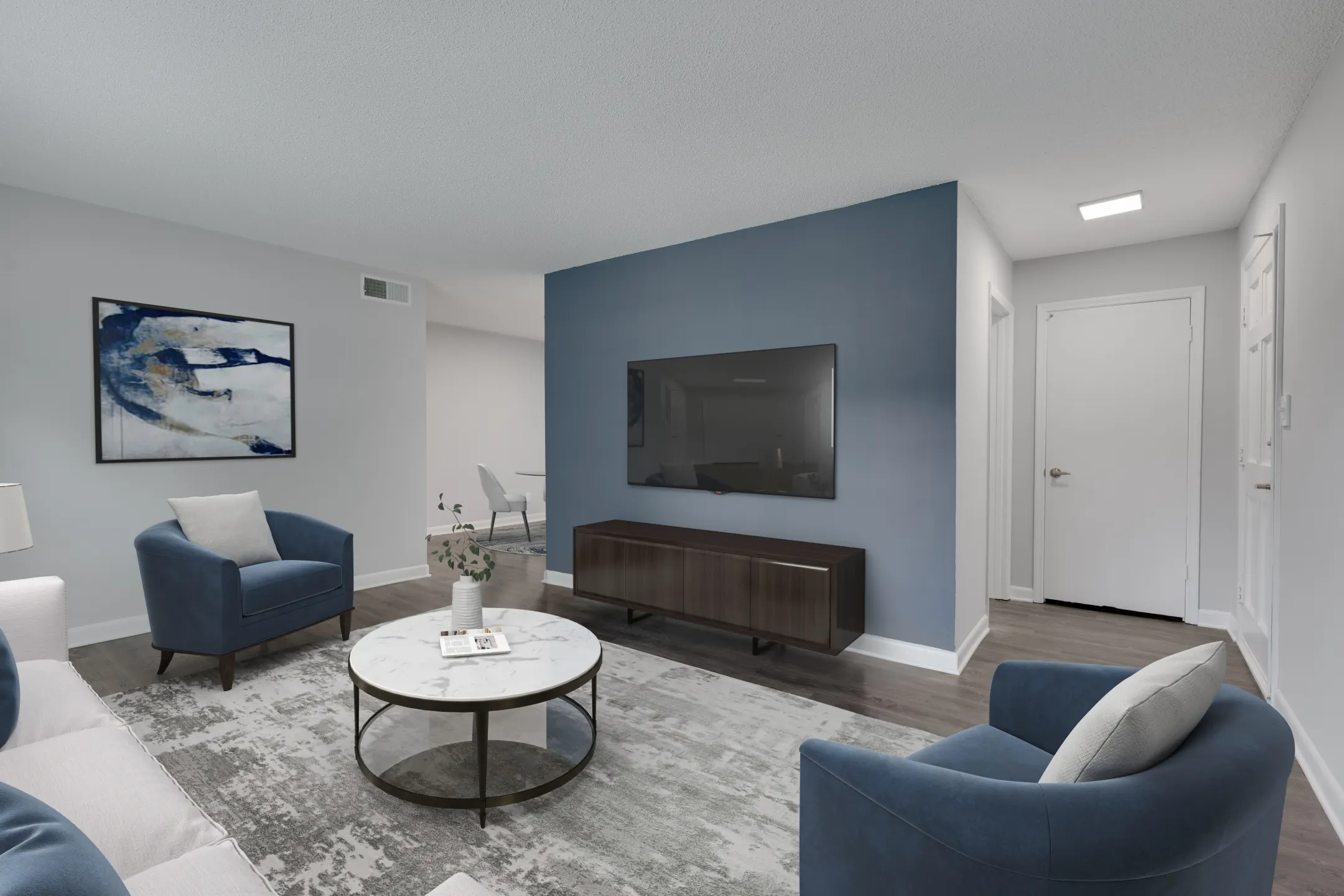 Living Room - SoHo Apartment Homes - Durham, NC