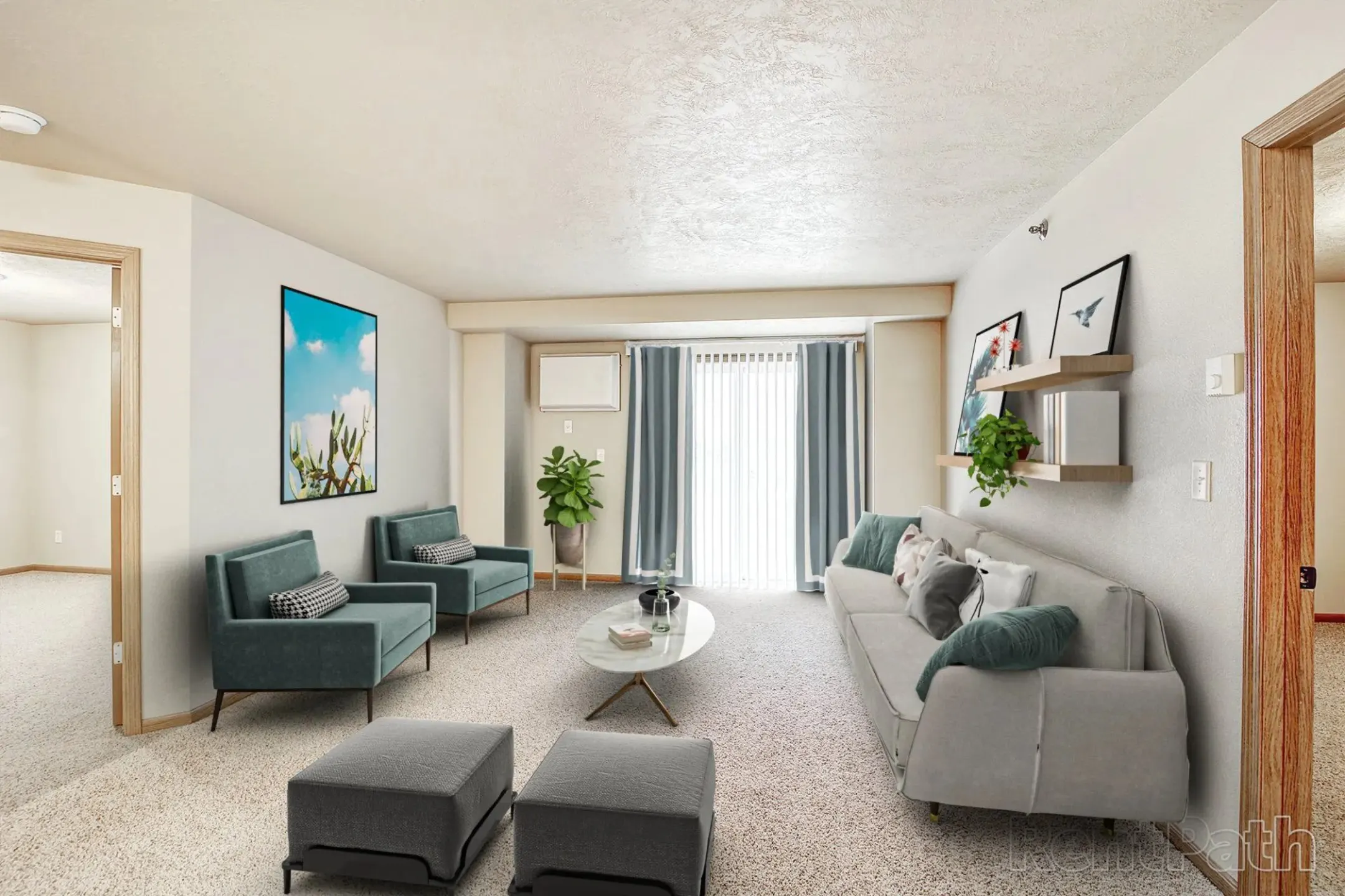 Living Room - Hawk Pointe Apartments - Bismarck, ND