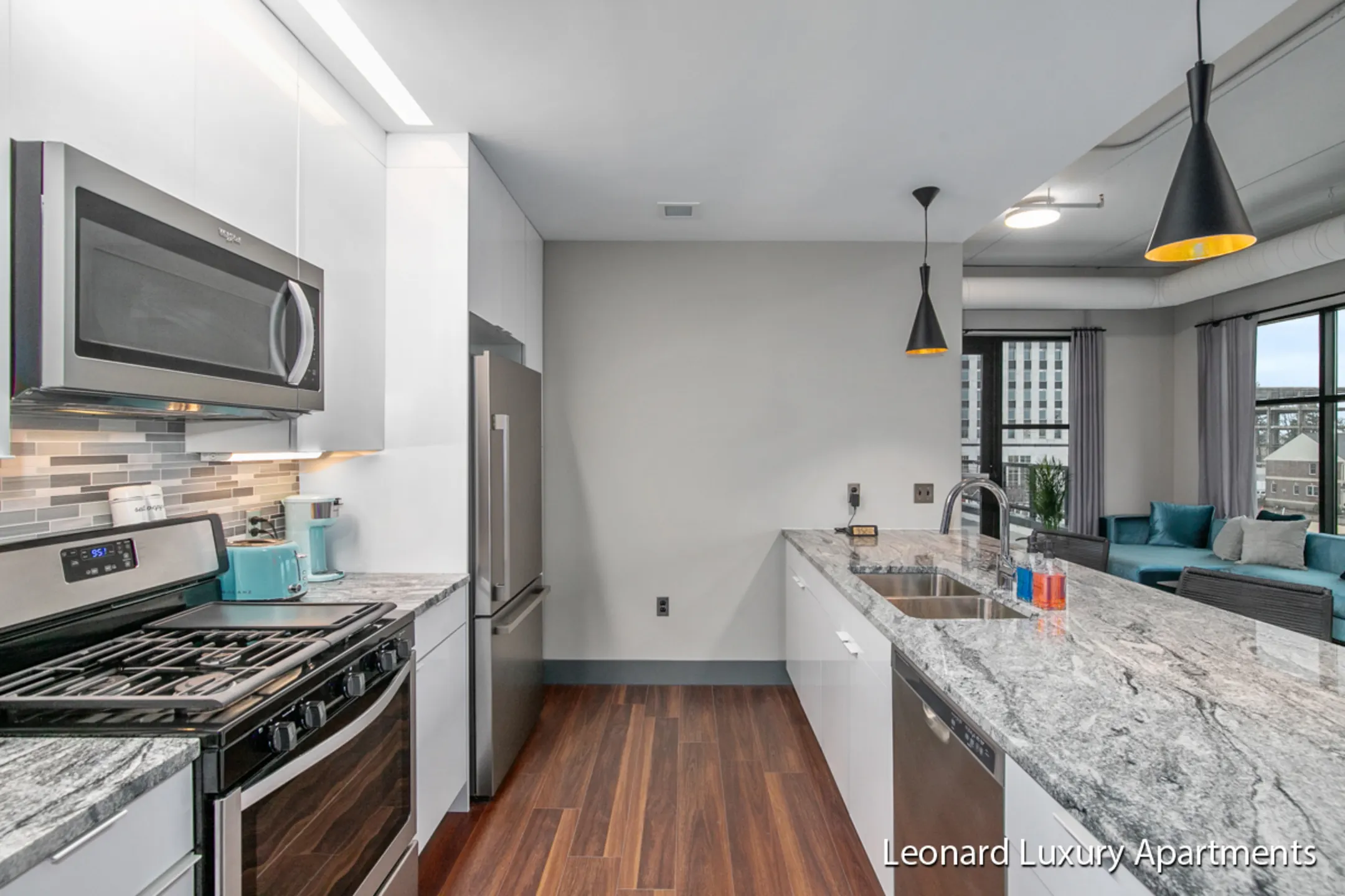 Kitchen - The Leonard Luxury Apartments - Muskegon, MI