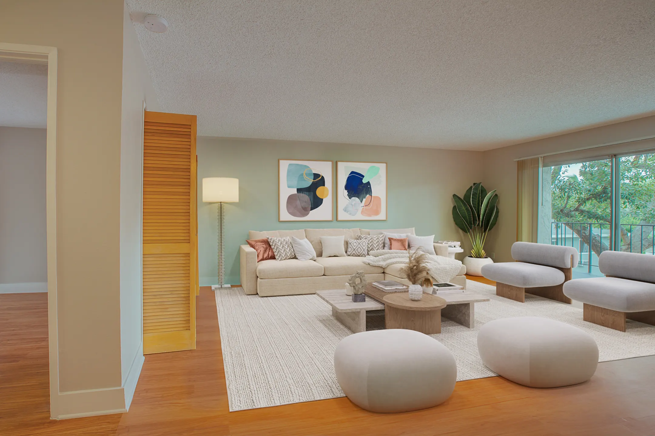 Living Room - Villas of Pasadena Apartment Homes - Pasadena, CA