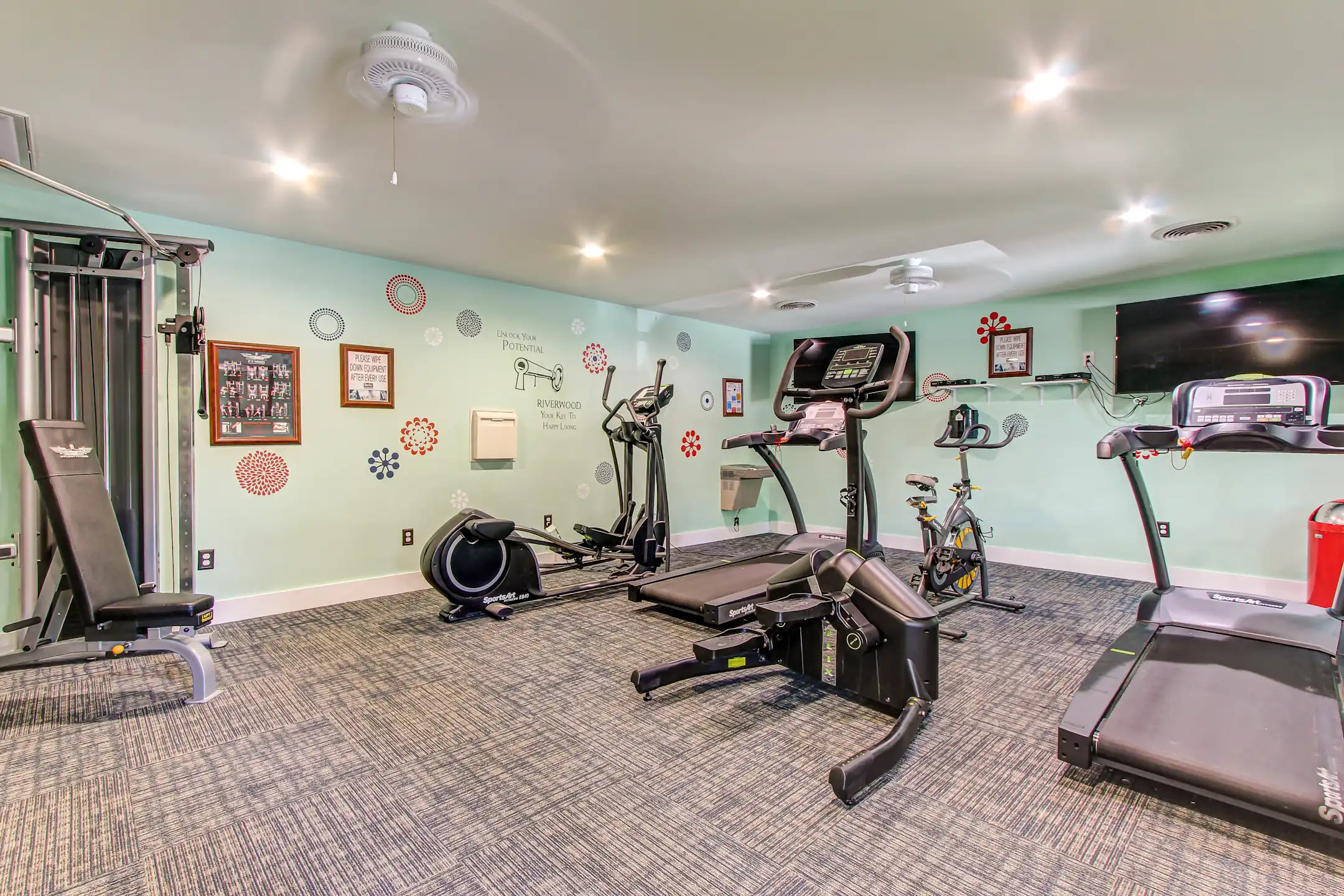 Fitness Weight Room - Riverwood Apartments - Mount Pleasant, SC