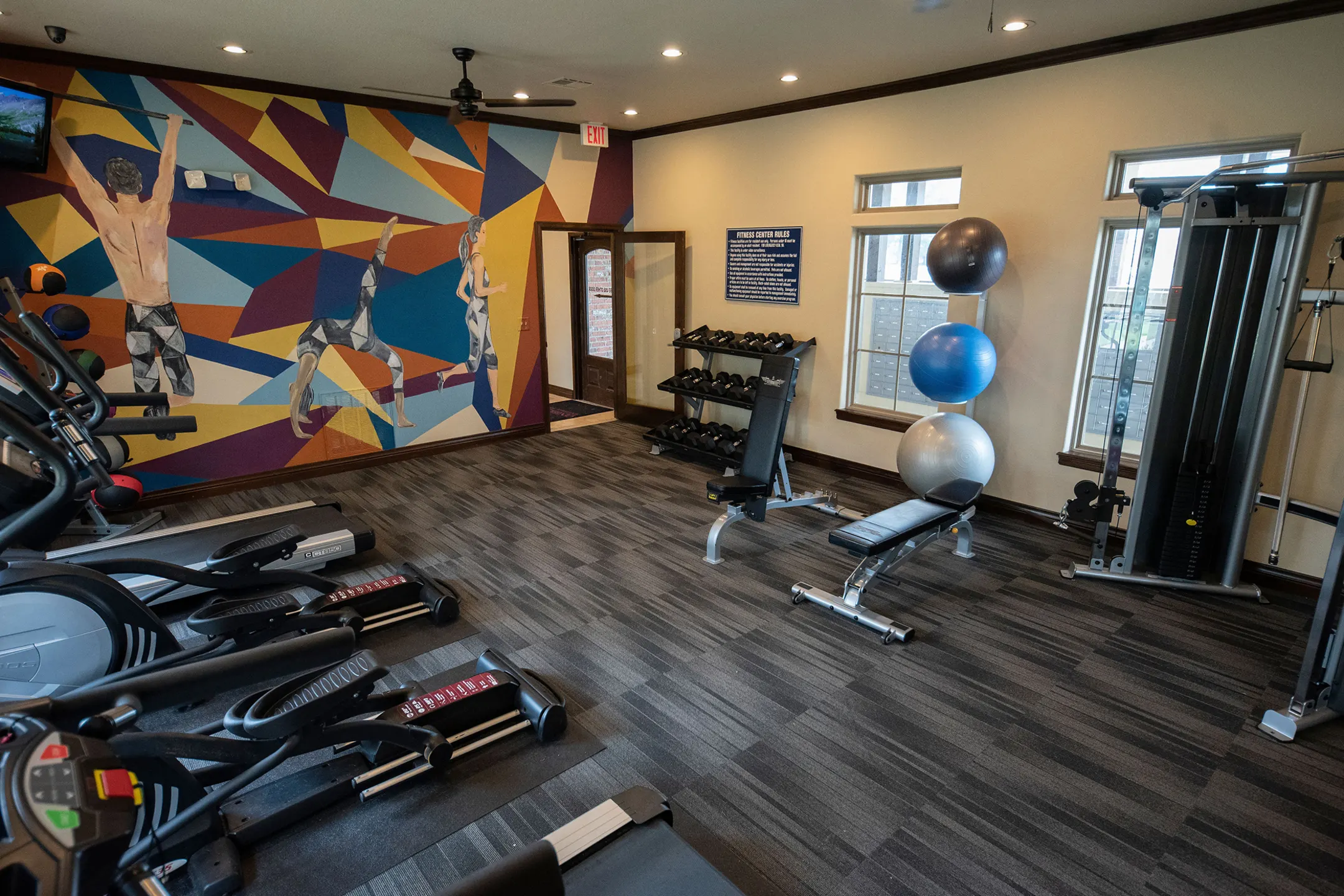 Fitness Weight Room - Centerstone Apartments - Conway, AR