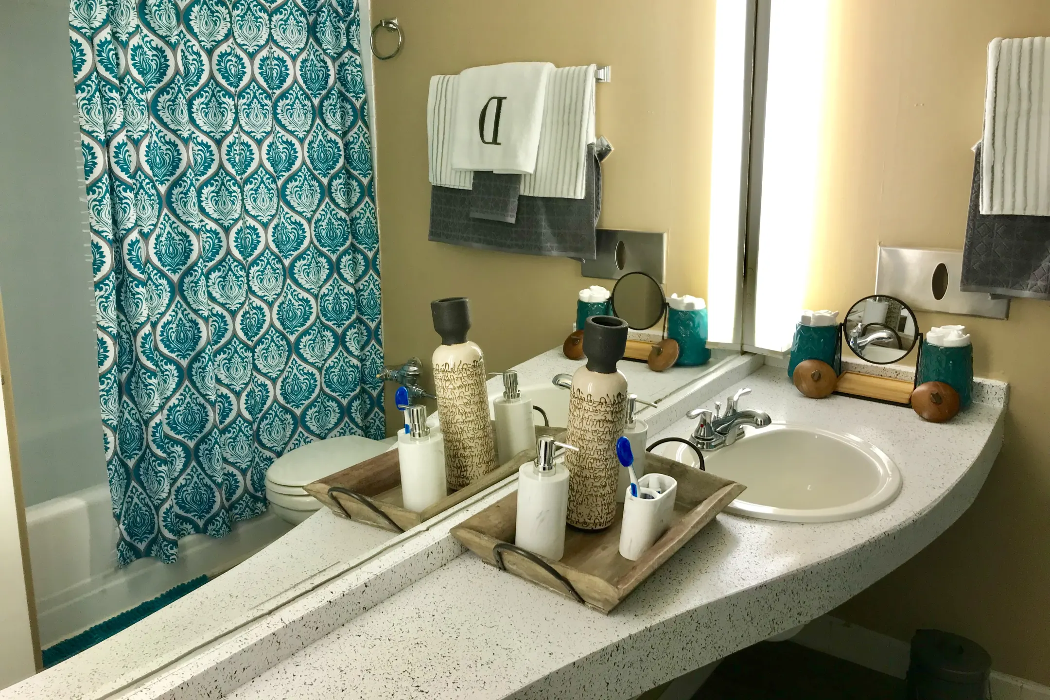 Bathroom - District At West Market Apartments - Greensboro, NC