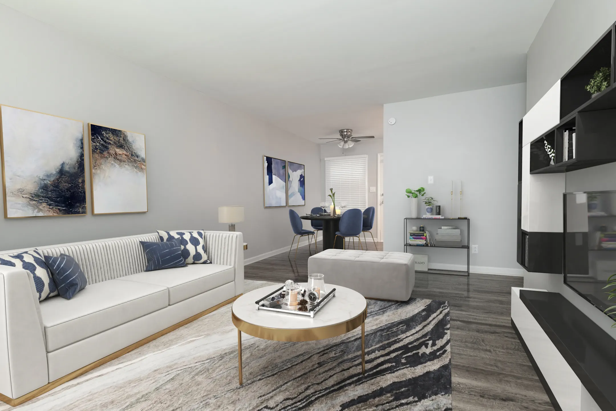 Living Room - Bradford Commons Townhomes - Charlotte, NC