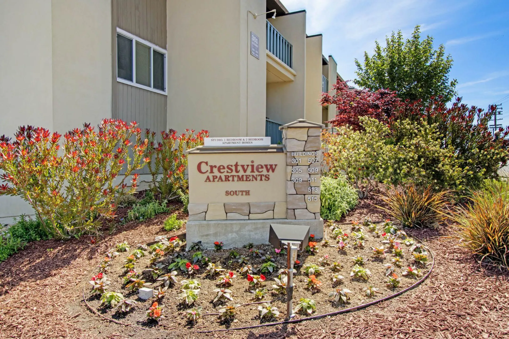 Community Signage - Crestview Apartments - Belmont, CA