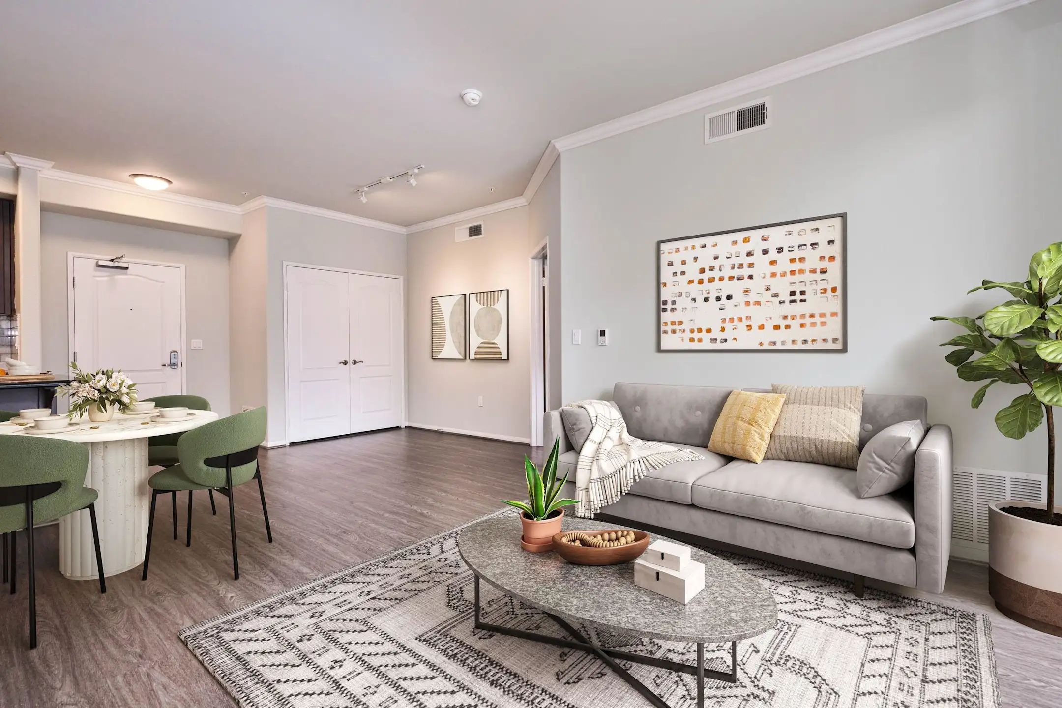 Living Room - Broadway Palace Apartments - Los Angeles, CA