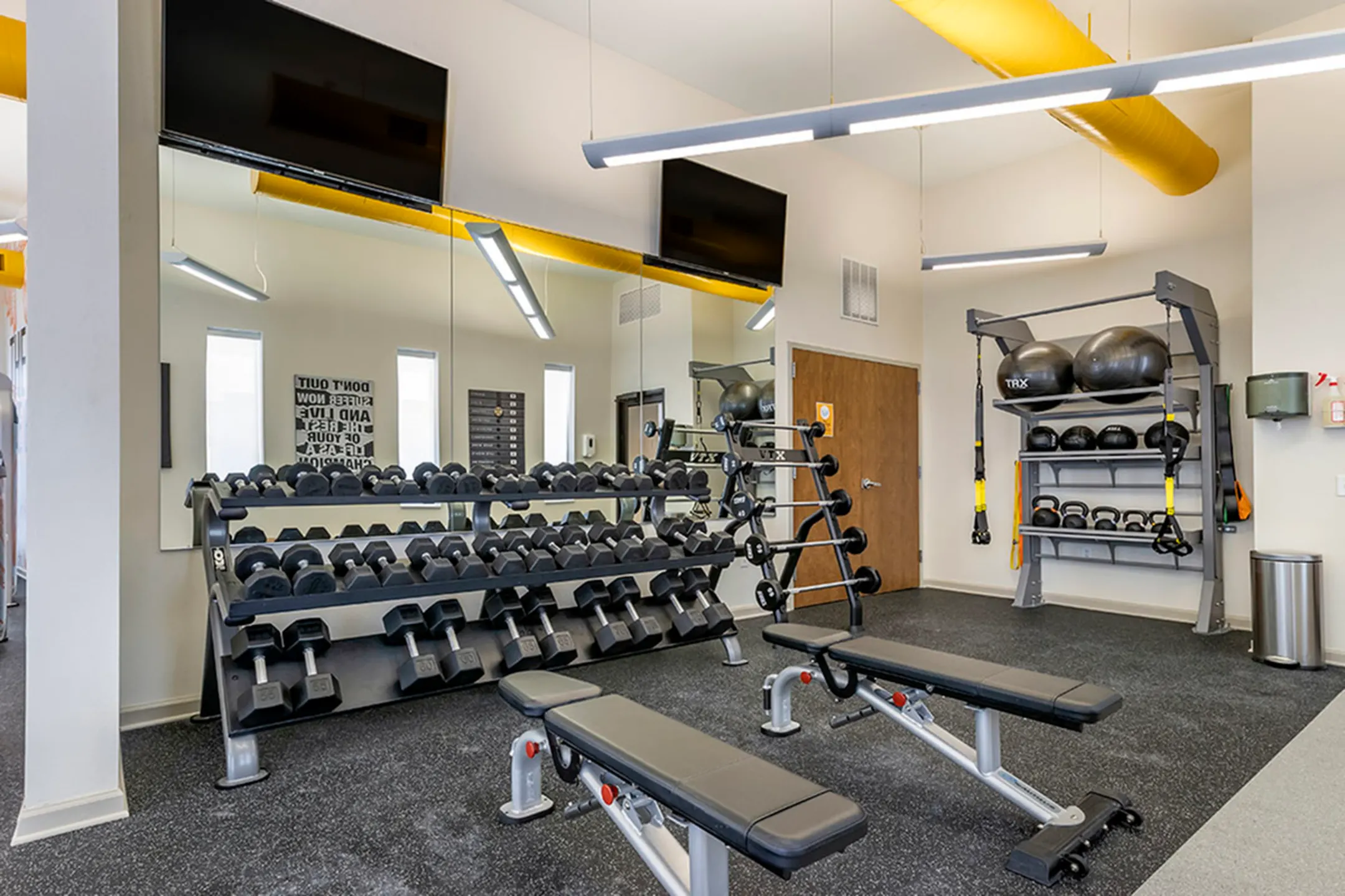 Fitness Weight Room - Aspire At West Campus - Iowa City, IA