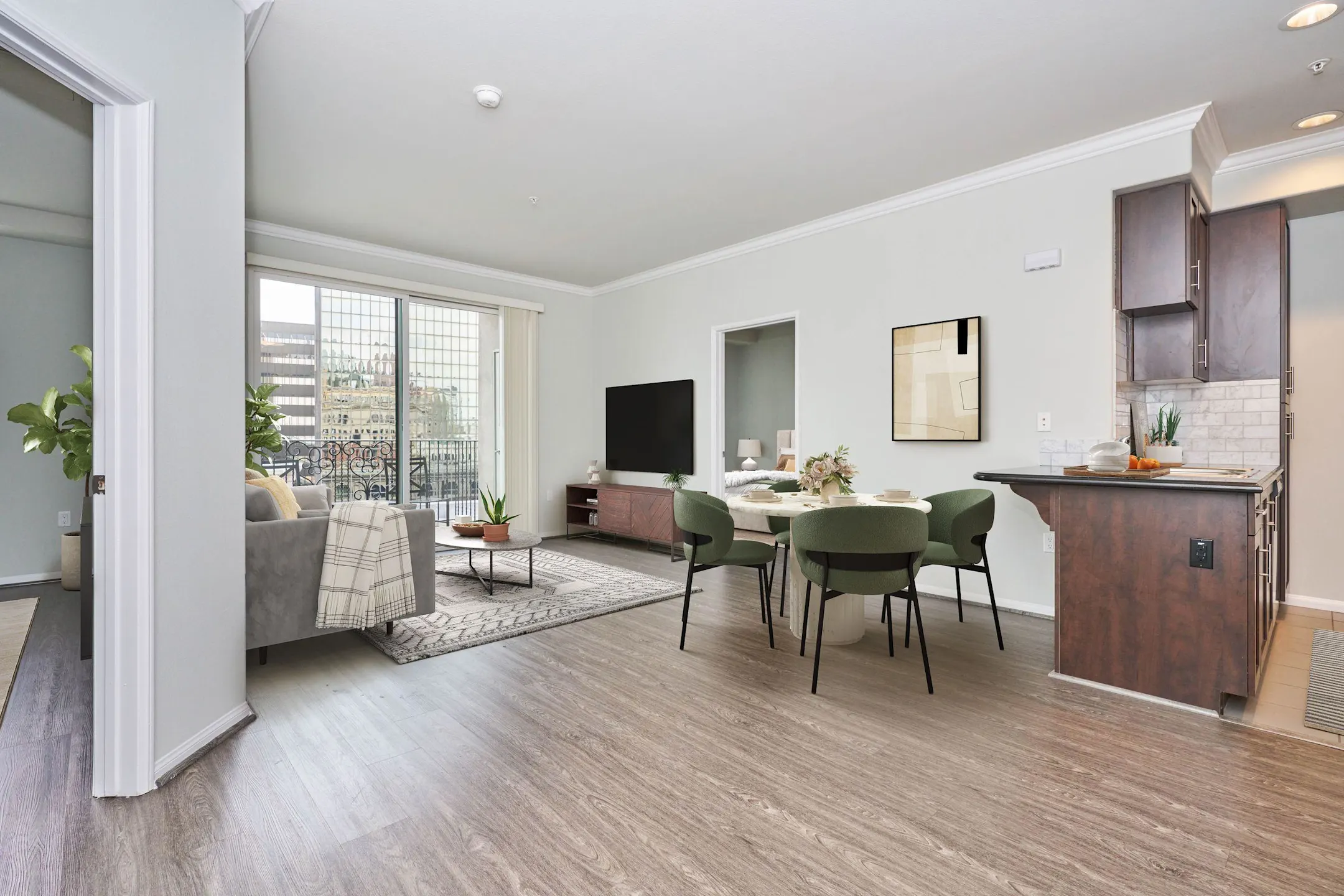 Living Room - Broadway Palace Apartments - Los Angeles, CA