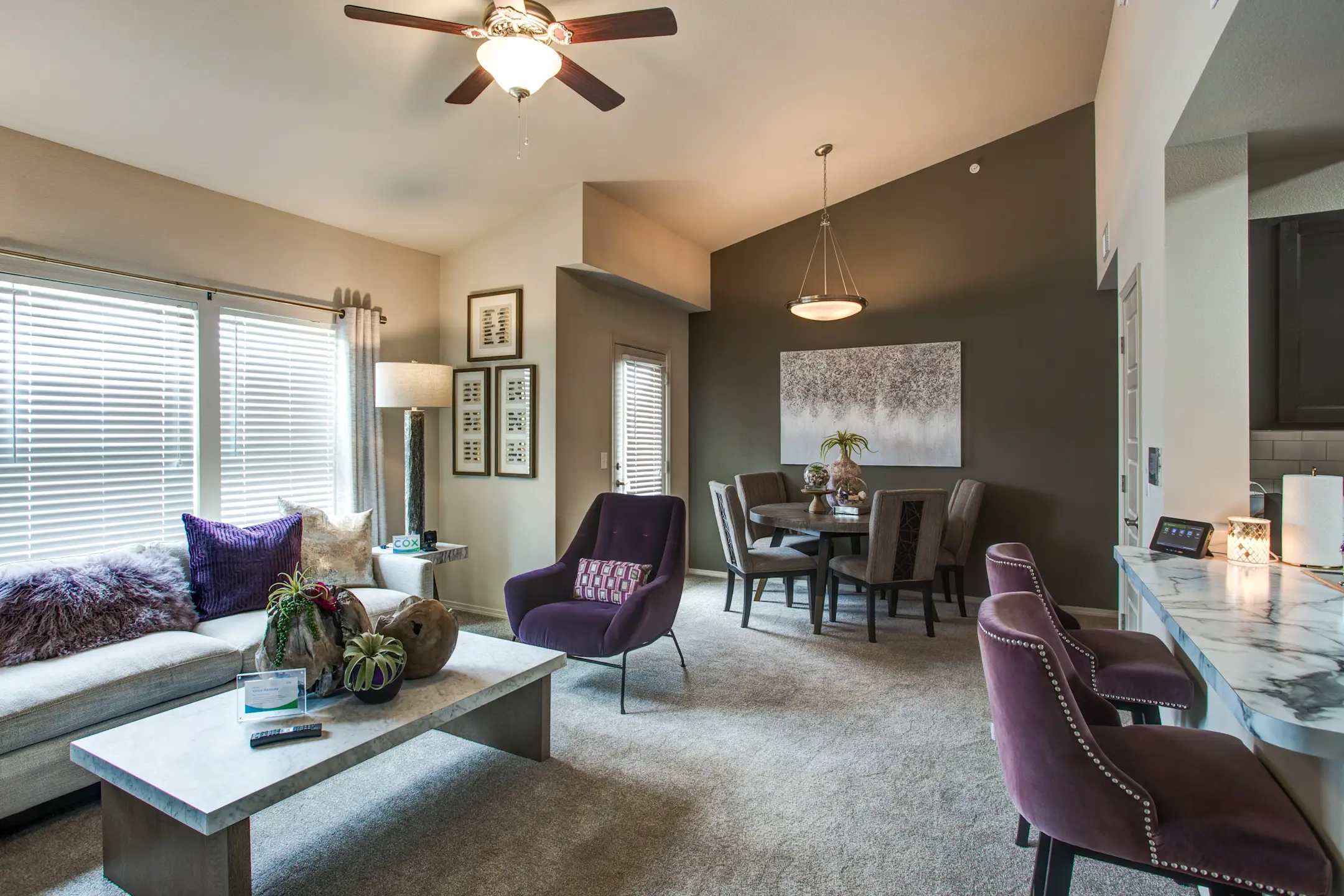 Living Room - Cedar Ridge Apartments - Tulsa, OK