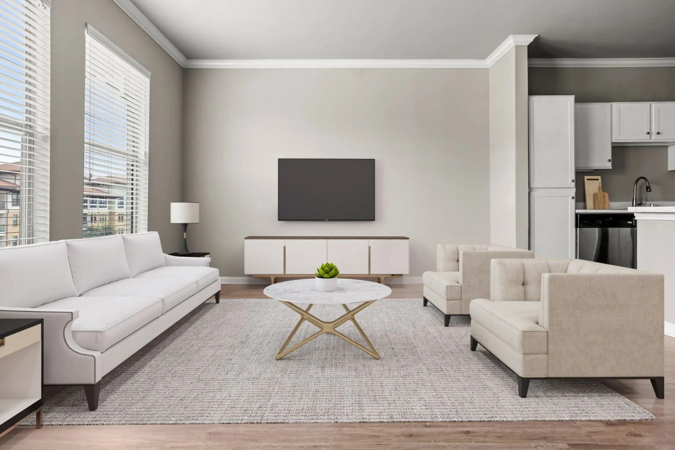 Living Room - Olympus Las Colinas - Irving, TX
