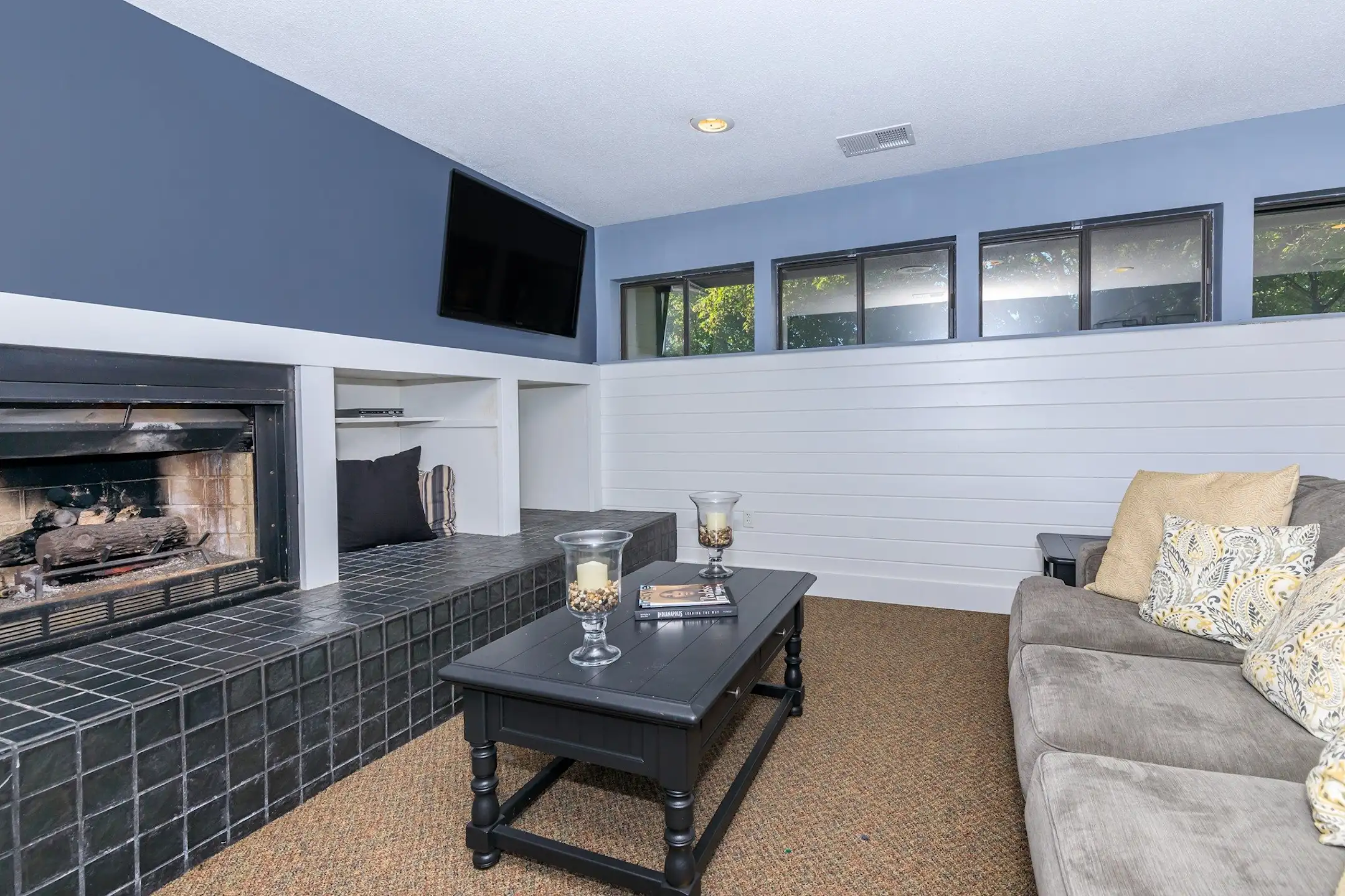 Living Room - Lakeside Crossing at Eagle Creek - Indianapolis, IN