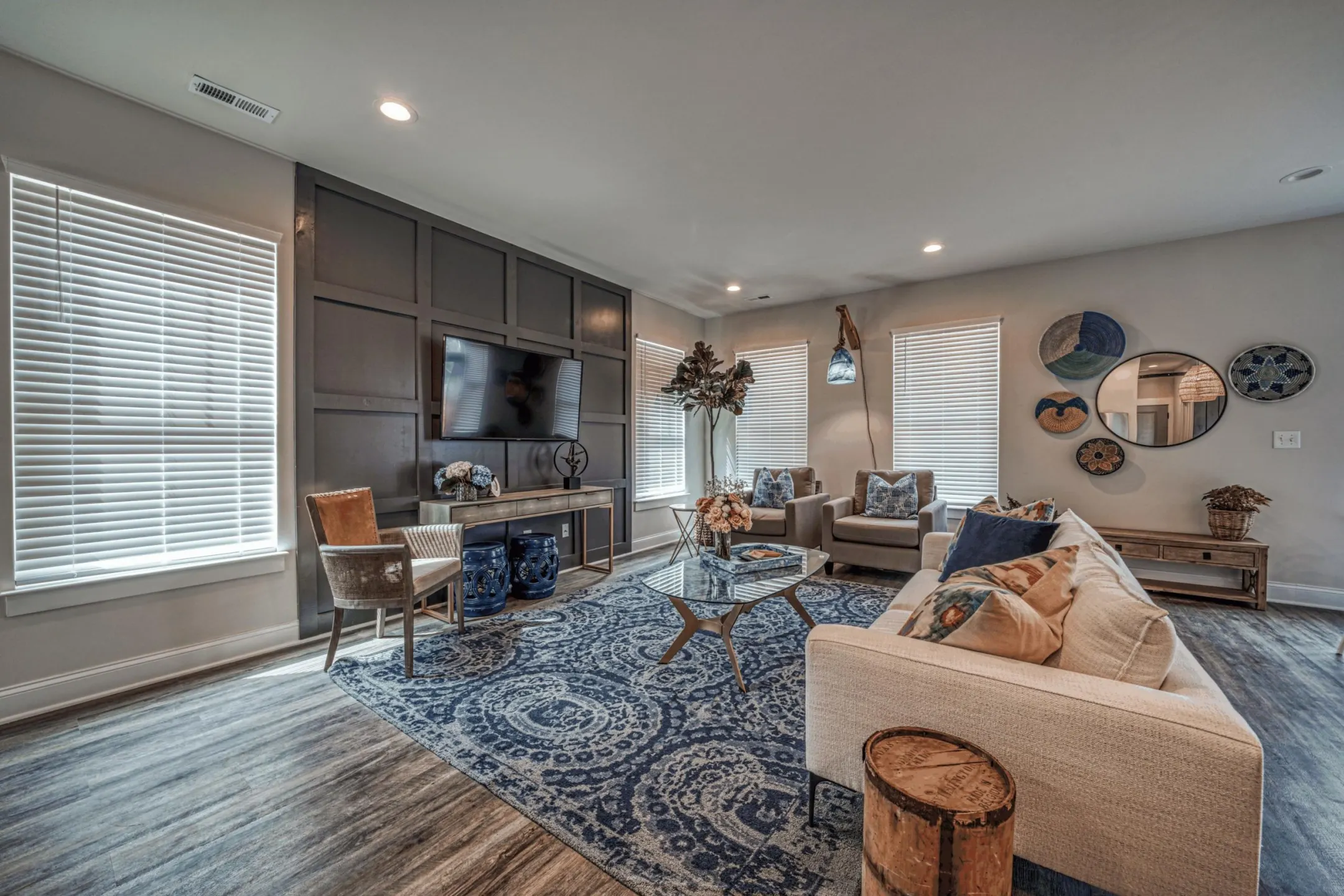 Living Room - Blu South Townhomes - Pineville, NC