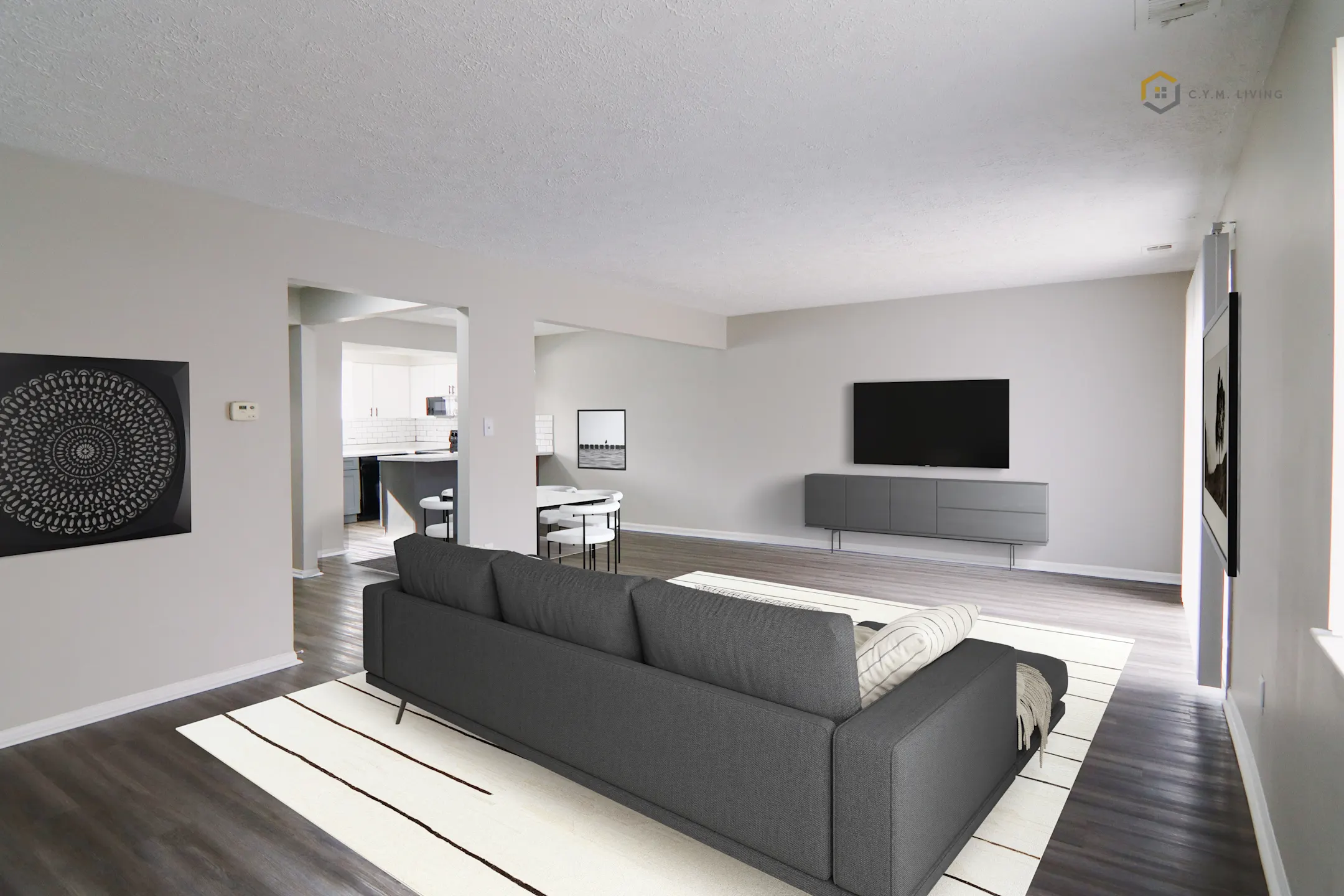 Living Room - The Eclipse Apartments - Indianapolis, IN