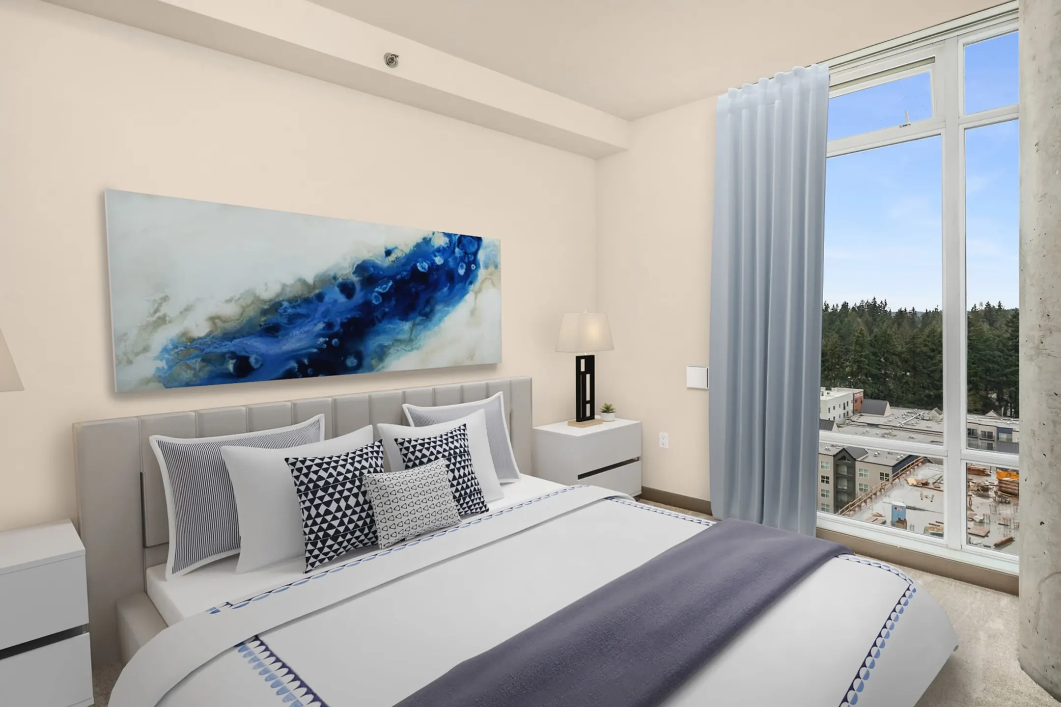 Bedroom - Elements Apartments - Bellevue, WA