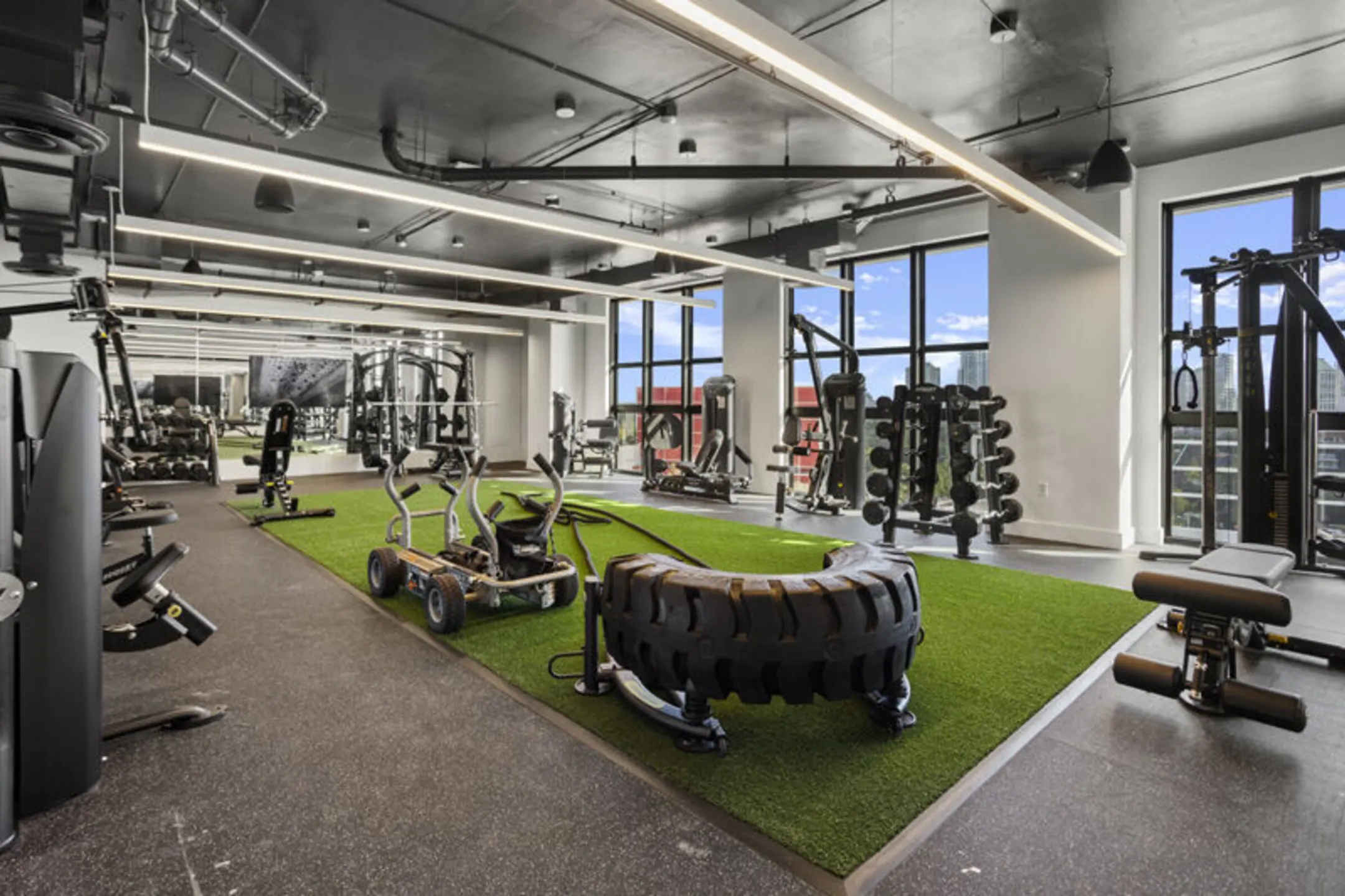 Fitness Weight Room - Grove Central Residences - Miami, FL