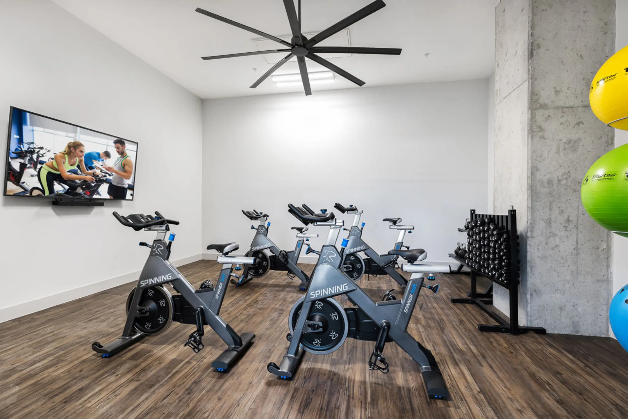 Fitness Weight Room - Korina and Alder at the Grove - Austin, TX