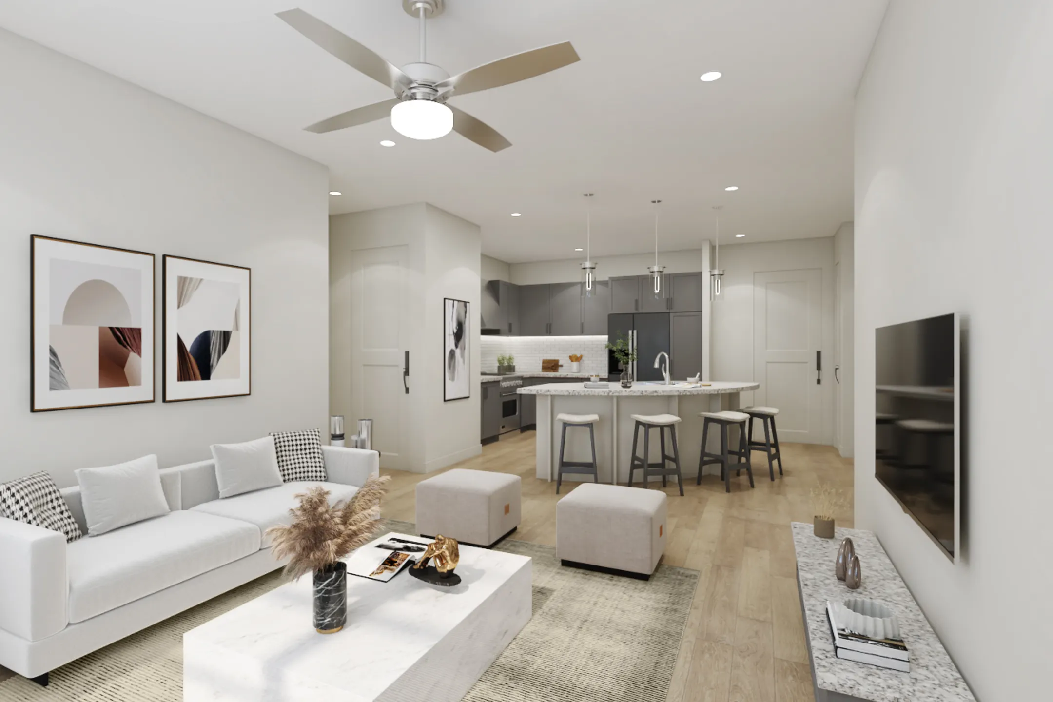 Living Room - The Avant at Huntington Pointe - Newport News, VA