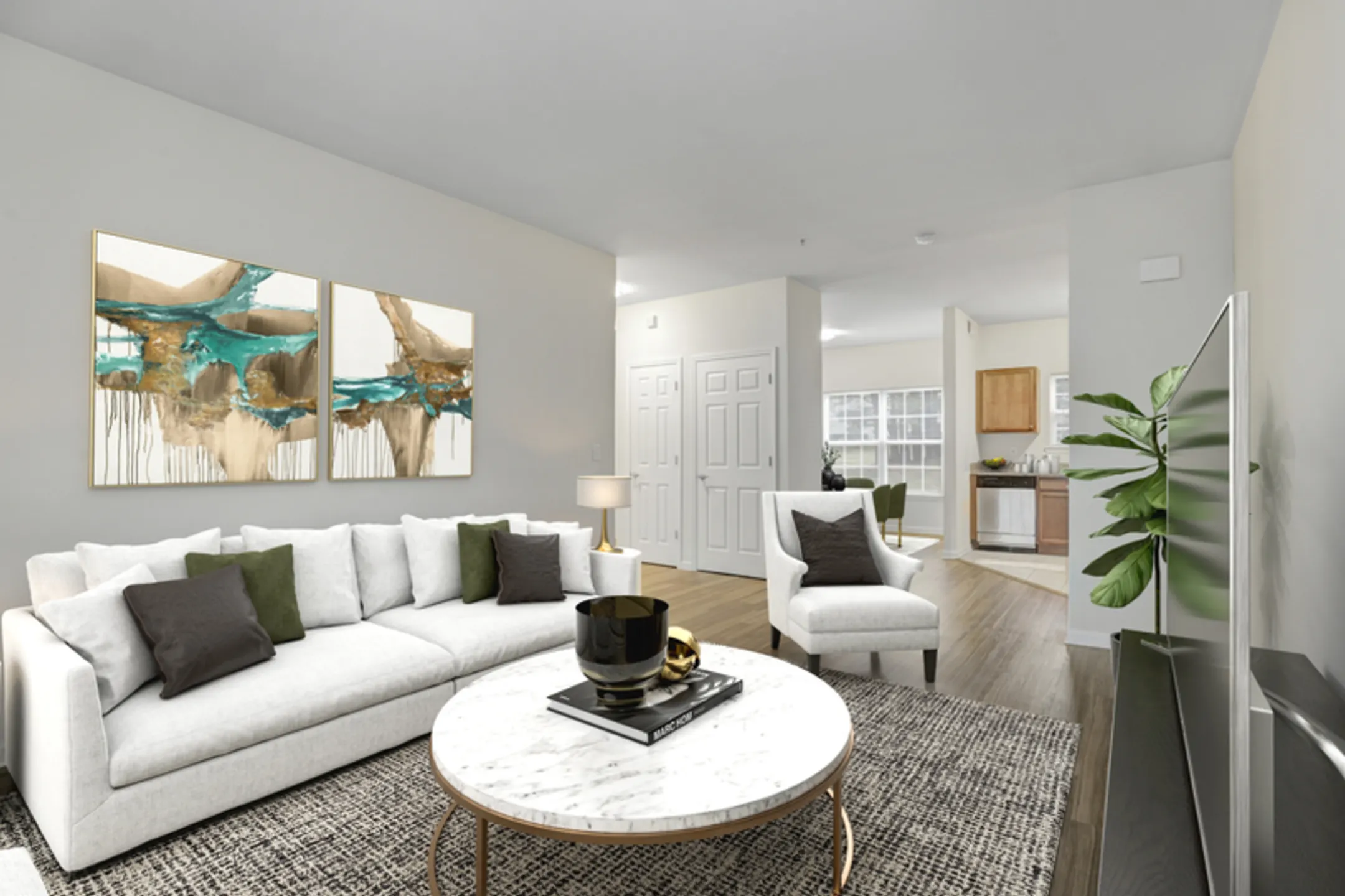 Living Room - Green Hill Luxury Rentals - Franklin Park, NJ