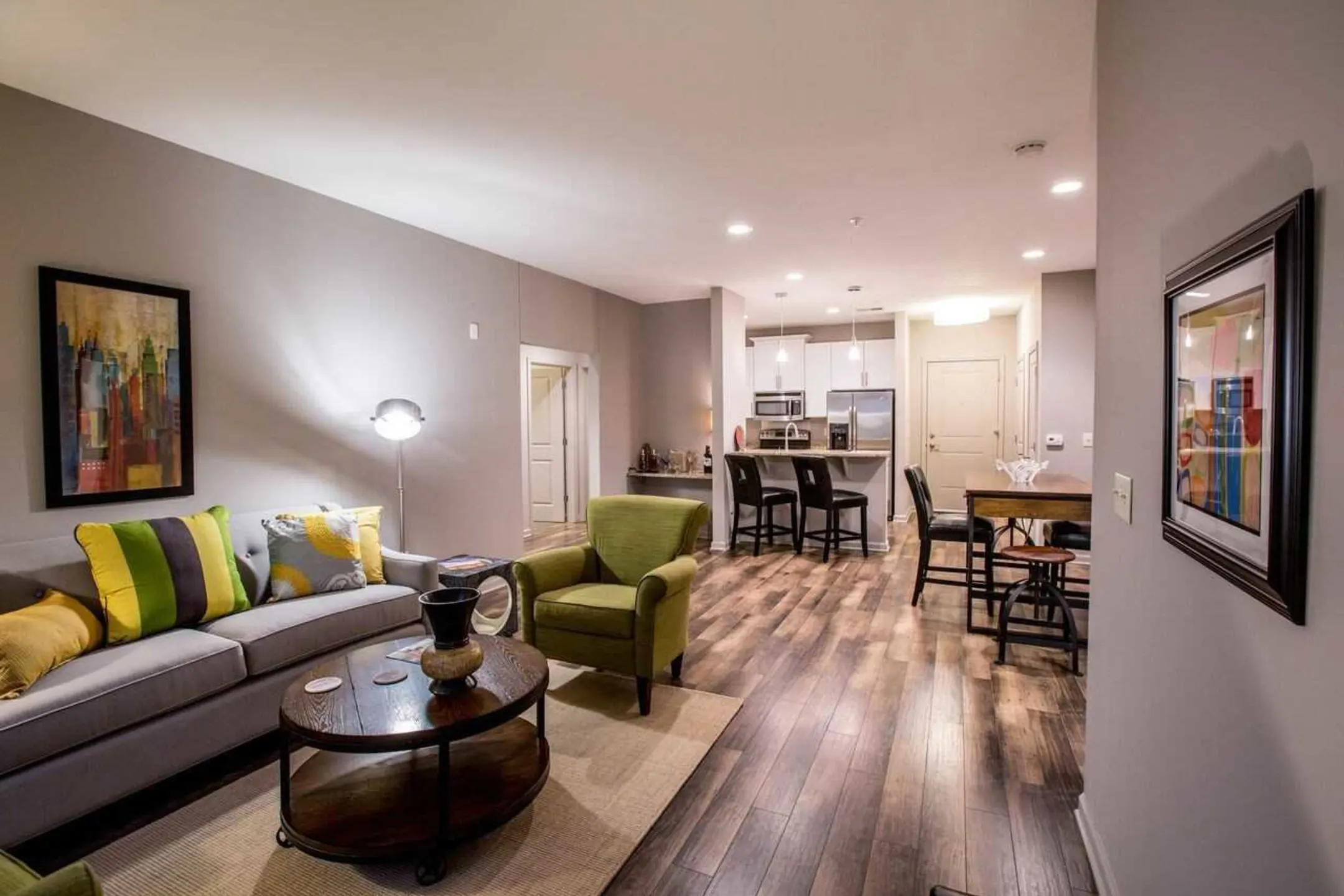 Living Room - The Residences at Carmel City Center - Carmel, IN