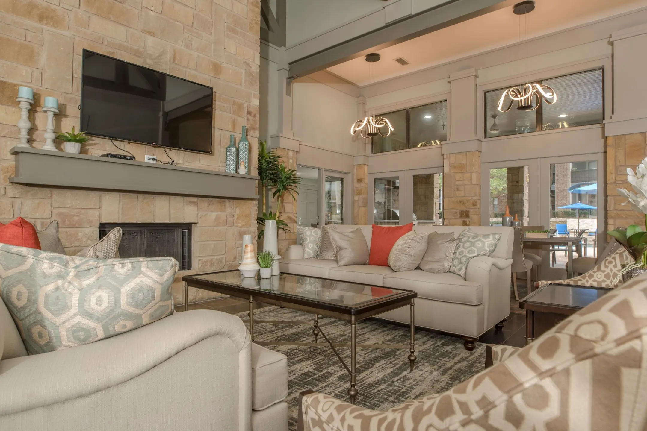 Living Room - The Overlook At Bear Creek - Euless, TX