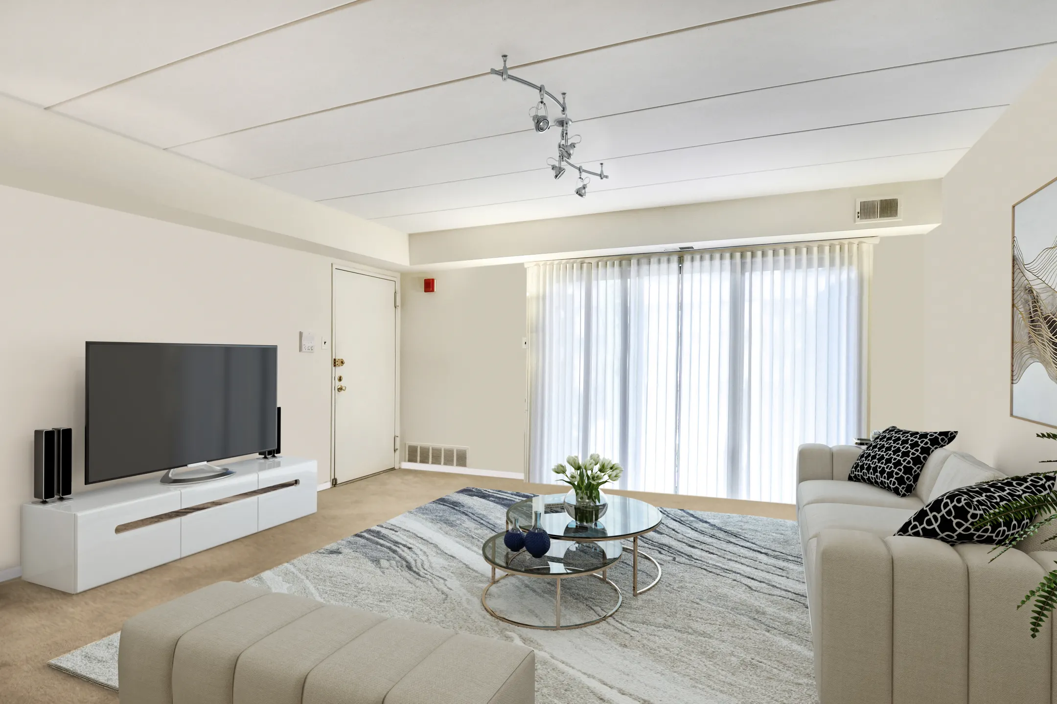 Living Room - Ambassador Apartments - Philadelphia, PA
