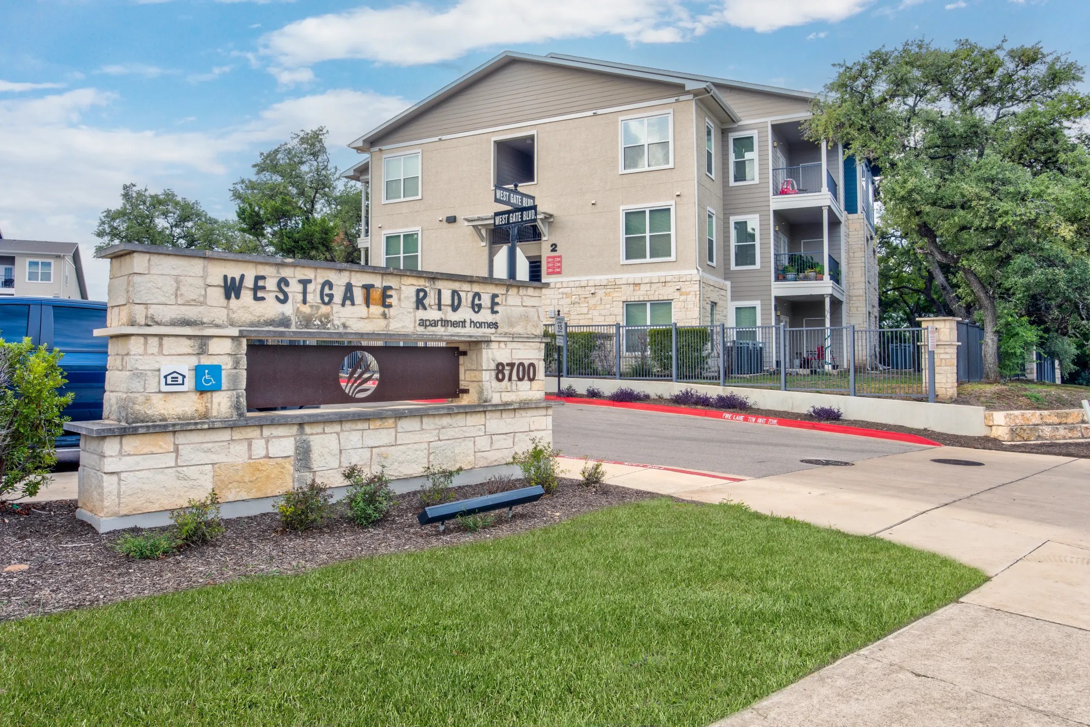 Community Signage - West Gate Ridge Apartment Homes - Austin, TX