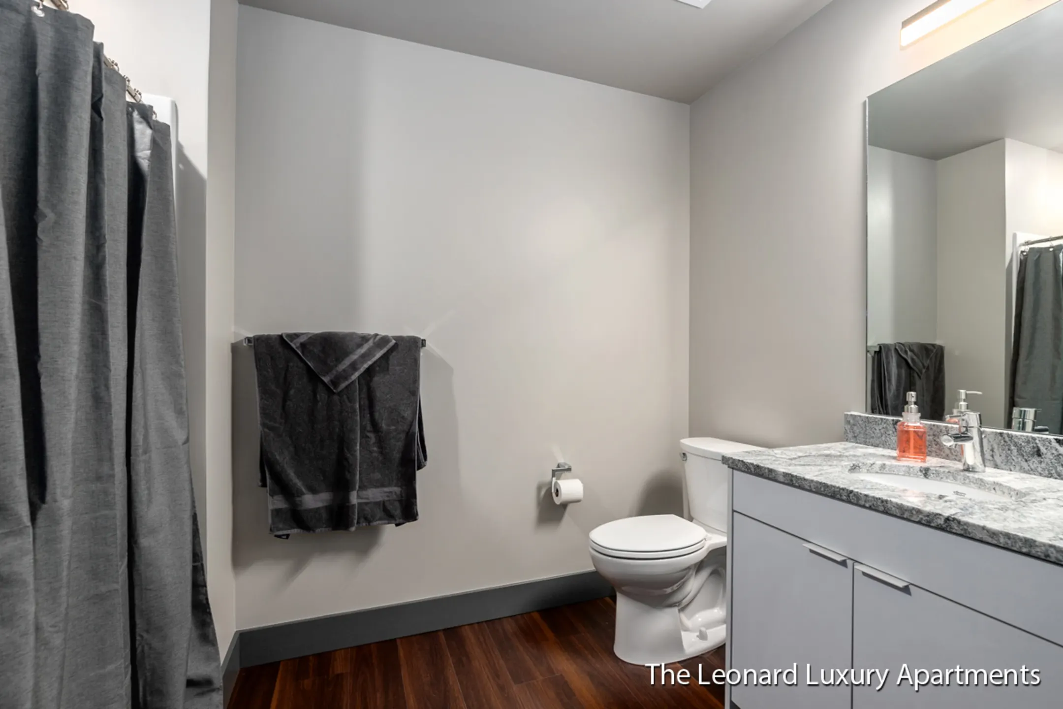 Bathroom - The Leonard Luxury Apartments - Muskegon, MI