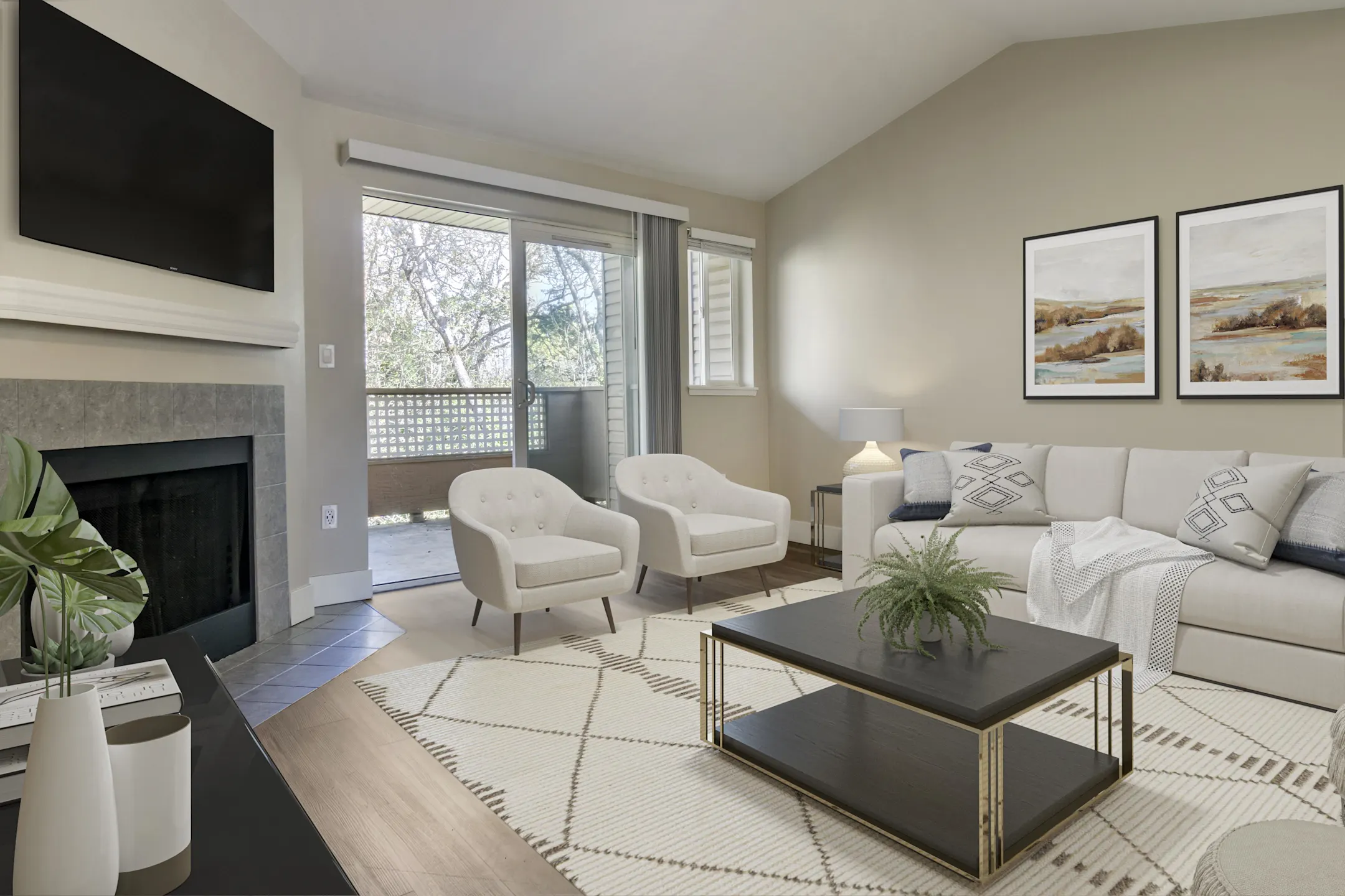Living Room - Village at Seeley Lake - Lakewood, WA