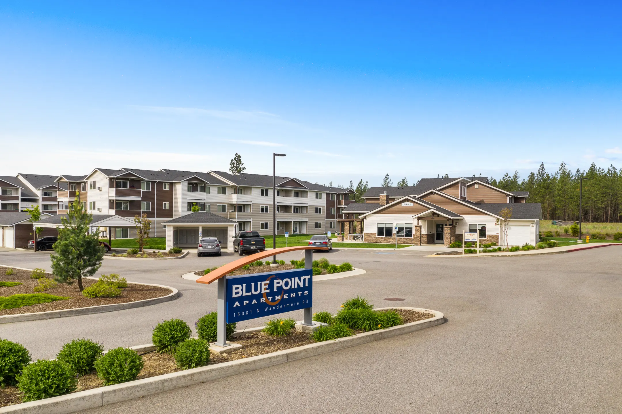 Community Signage - Blue Point Apartments - Spokane, WA