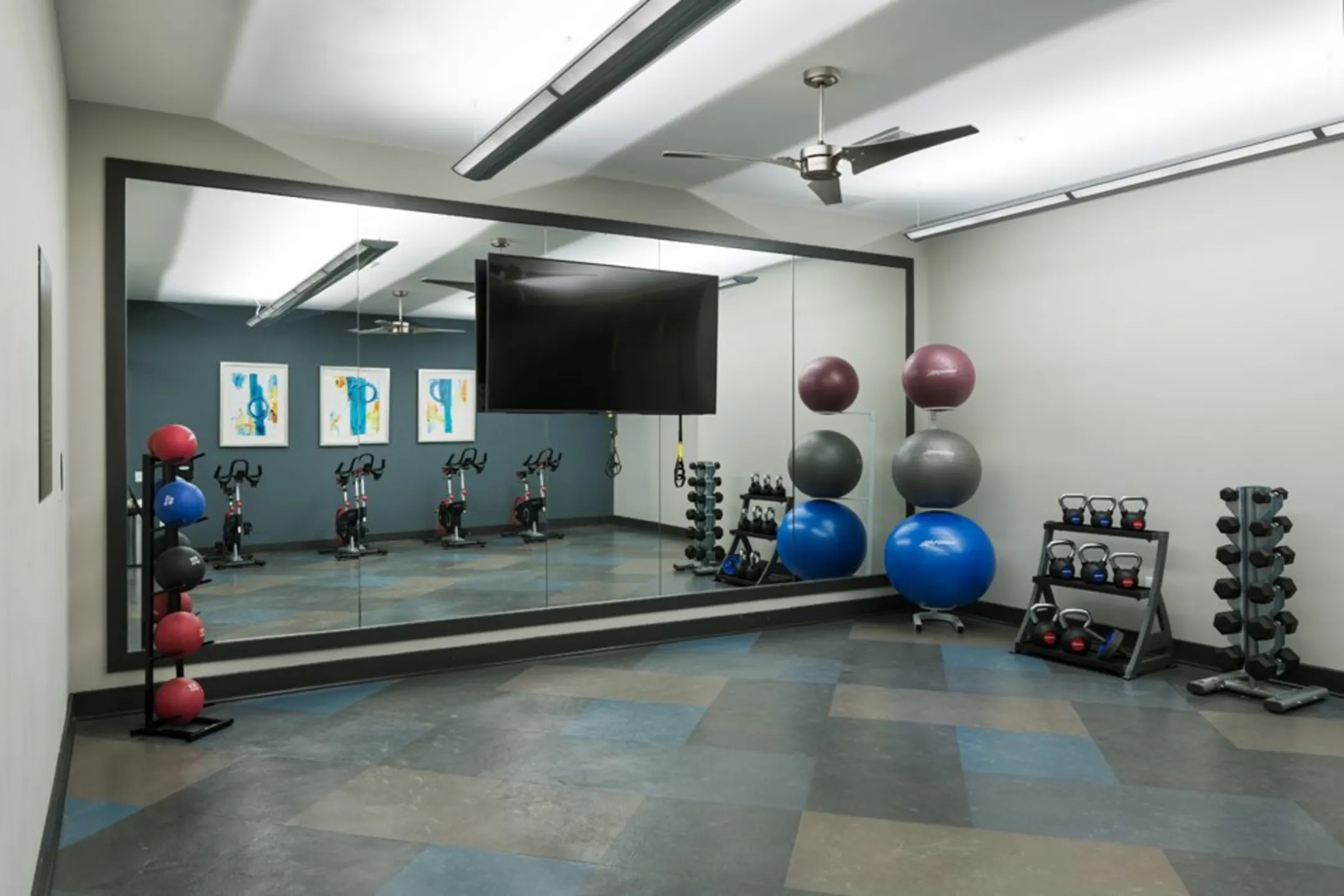 Fitness Weight Room - The Metropolitan at 40 Park - Morristown, NJ