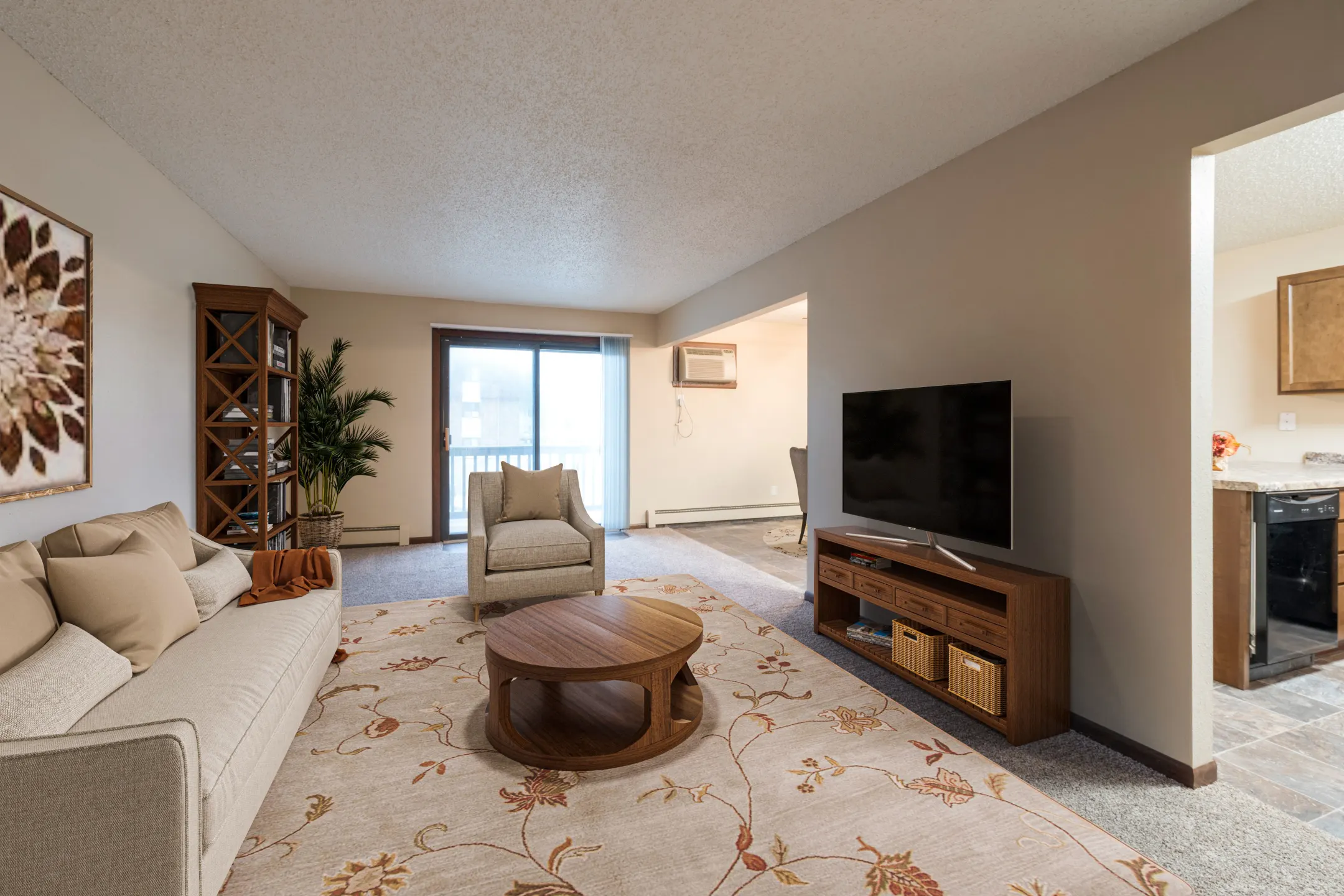 Living Room - Sierra Ridge Apartments - Bismarck, ND