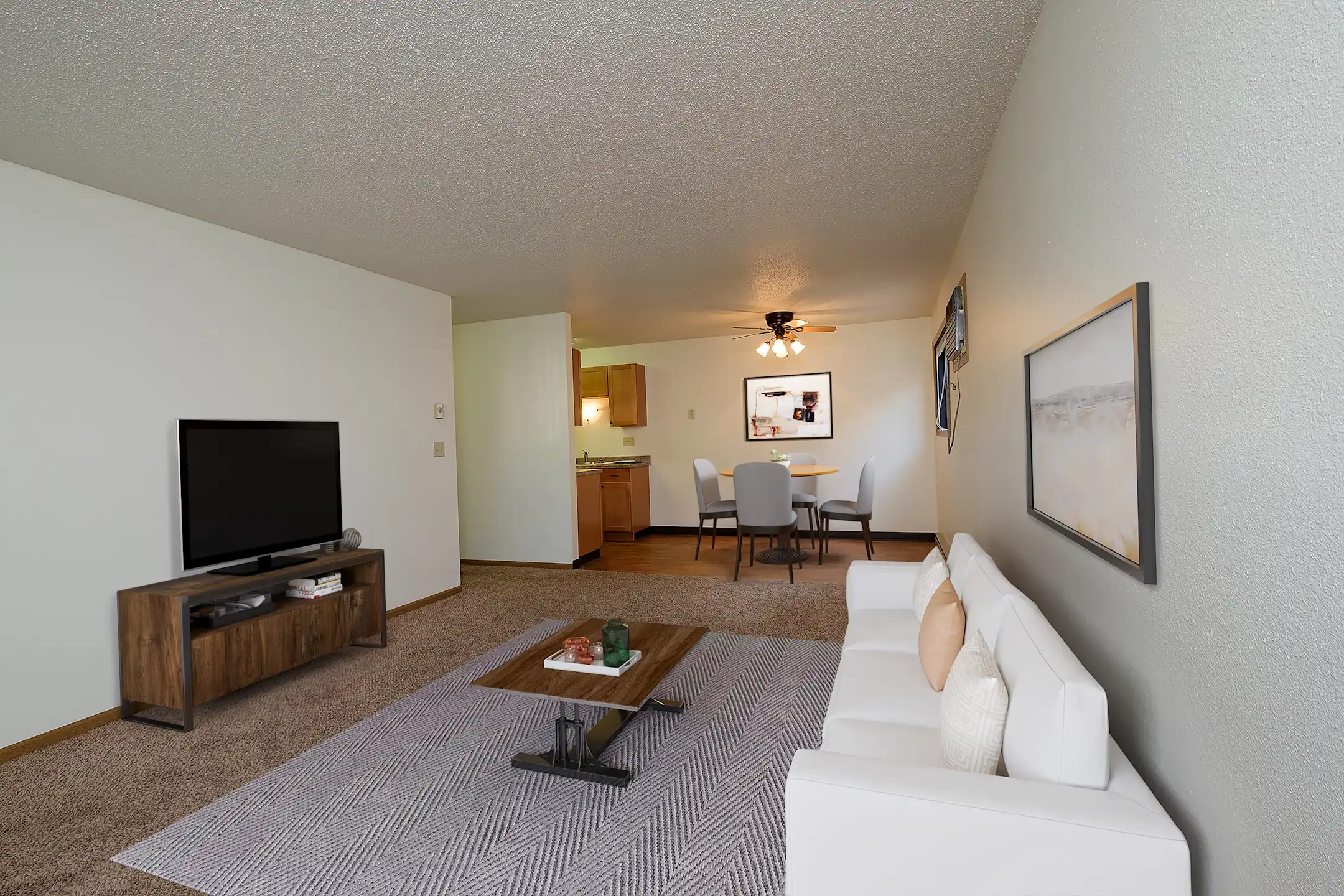 Living Room - Luxford Court Apartment Community - Fargo, ND