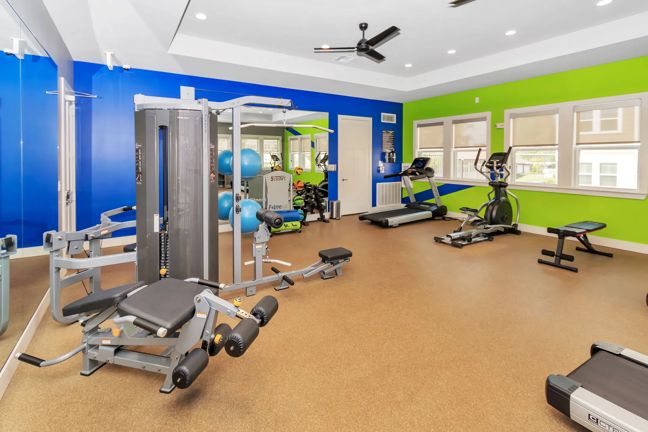 Fitness Weight Room - Pointe at Greenville Apartments - Greenville, SC