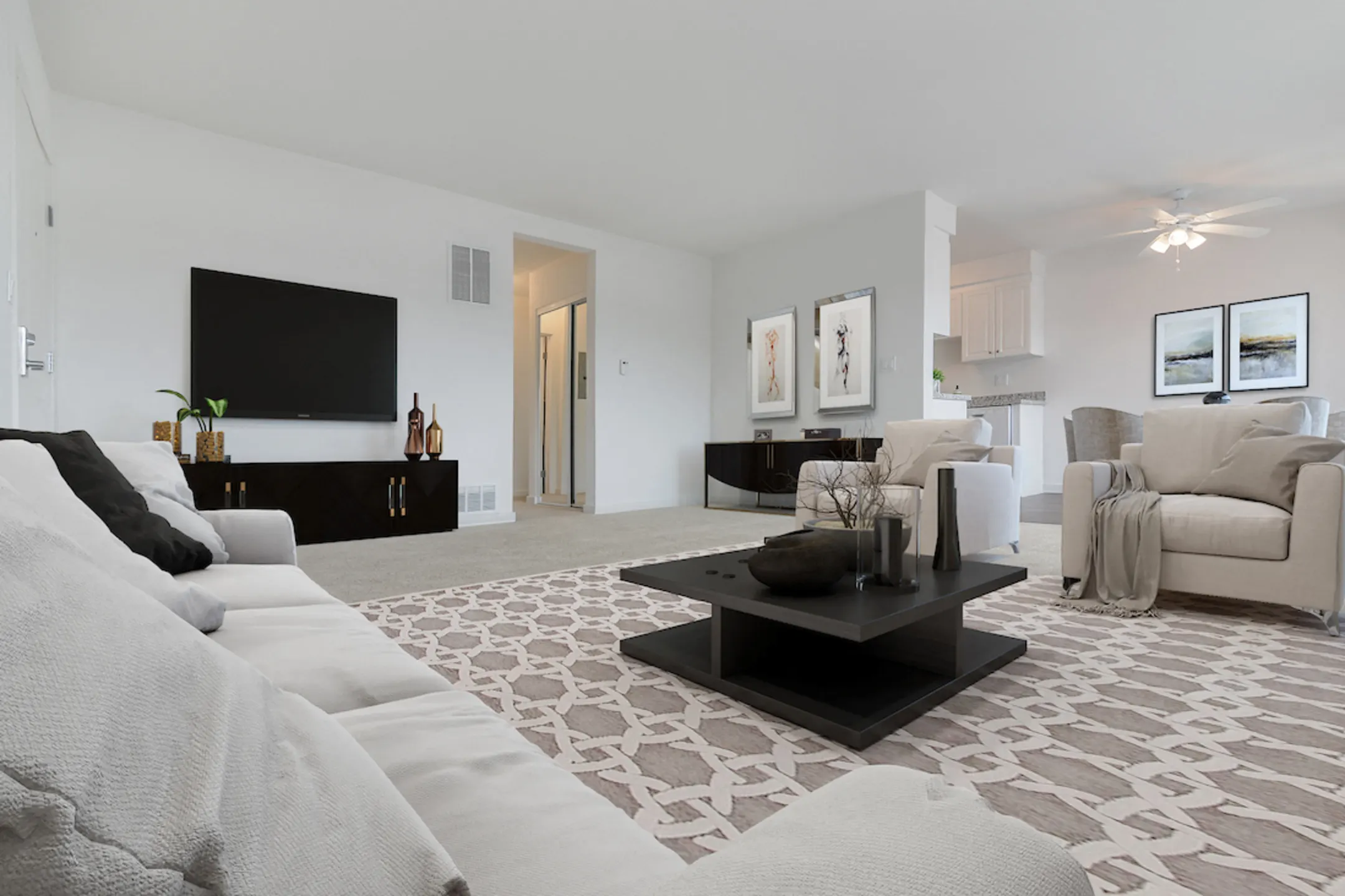 Living Room - Park Apartments - Norwalk, CA