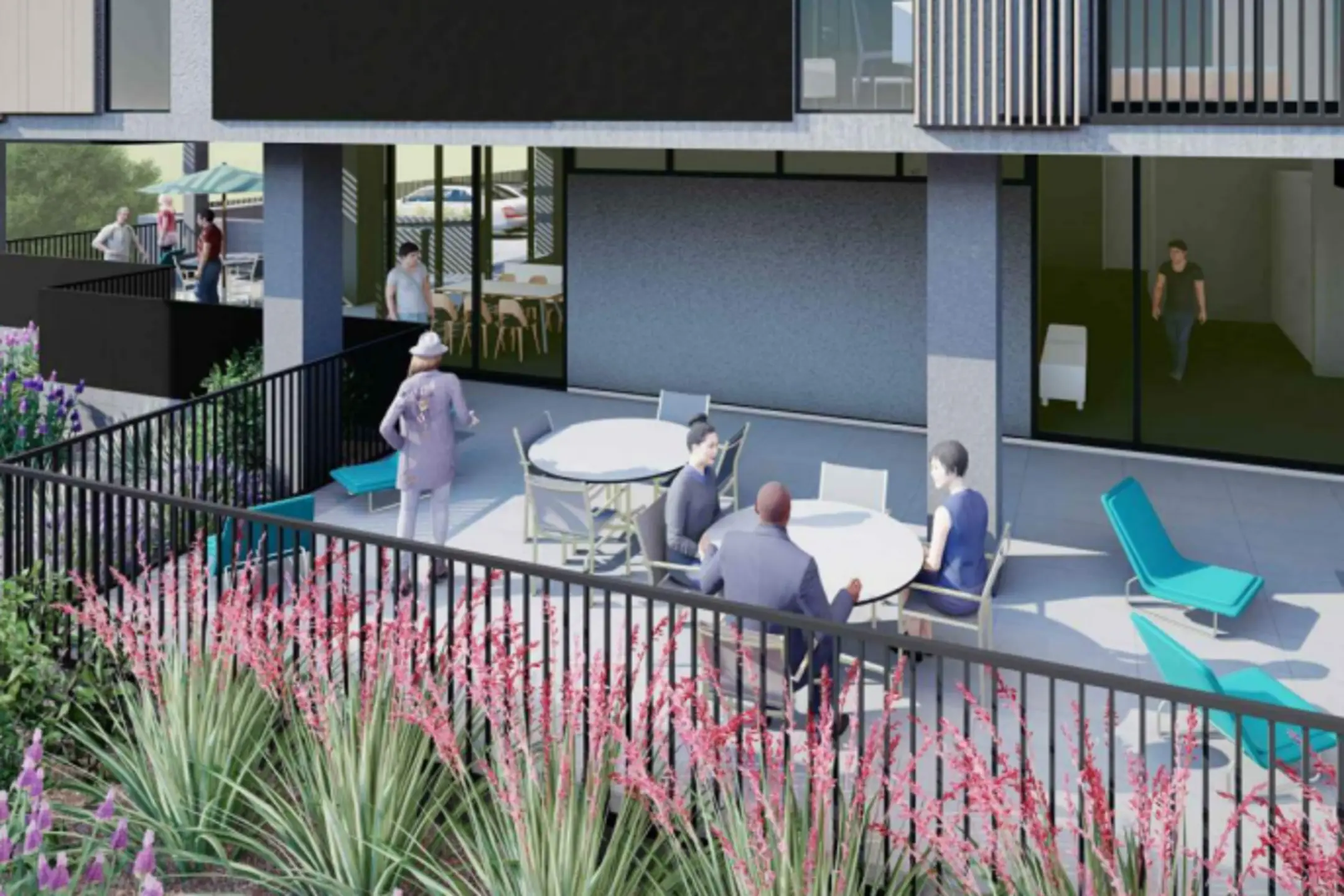 Patio / Deck - Rising Sun Apartments - La Mesa, CA