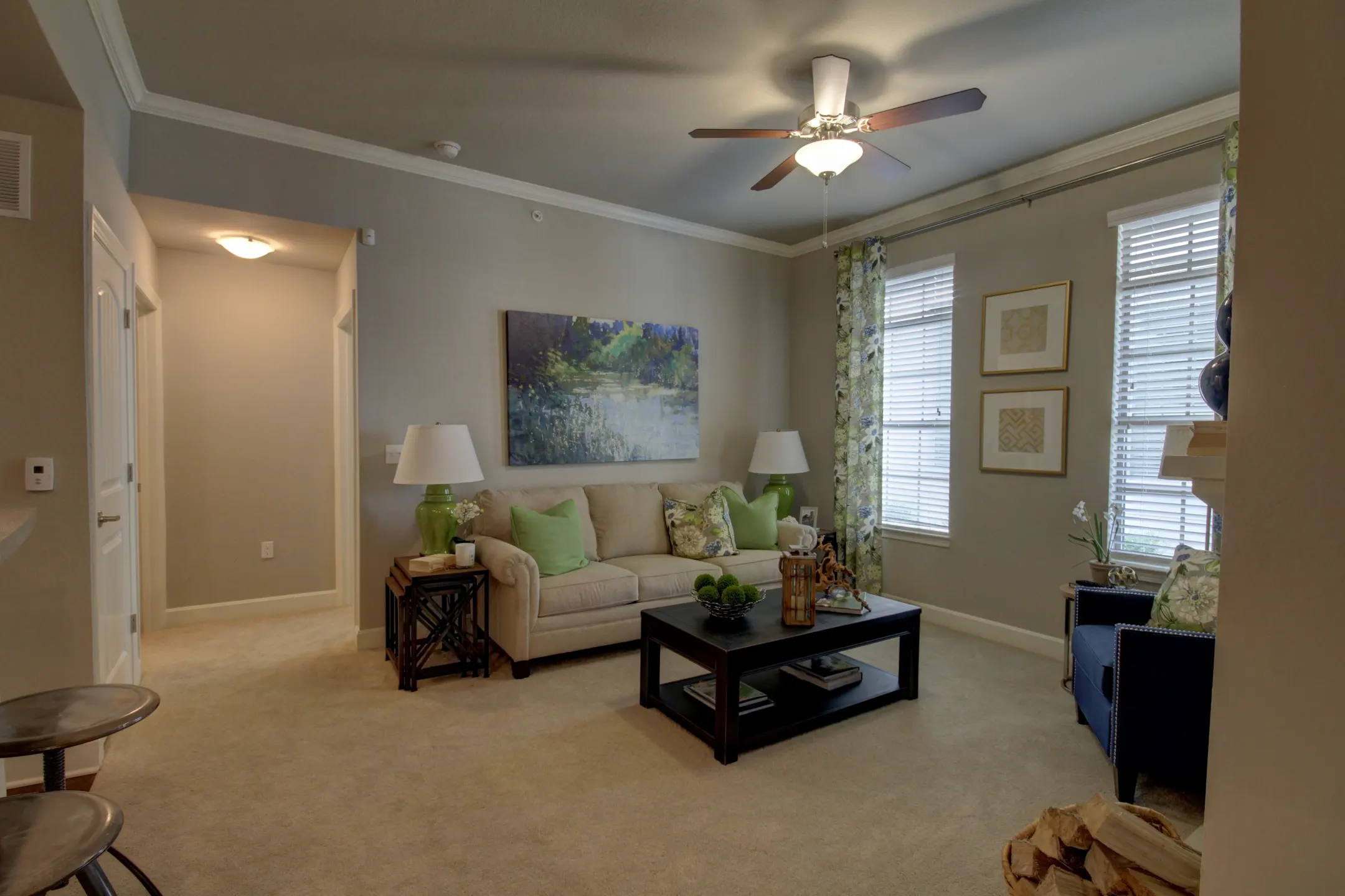 Living Room - Waterview Luxury Apartments - Youngsville, LA