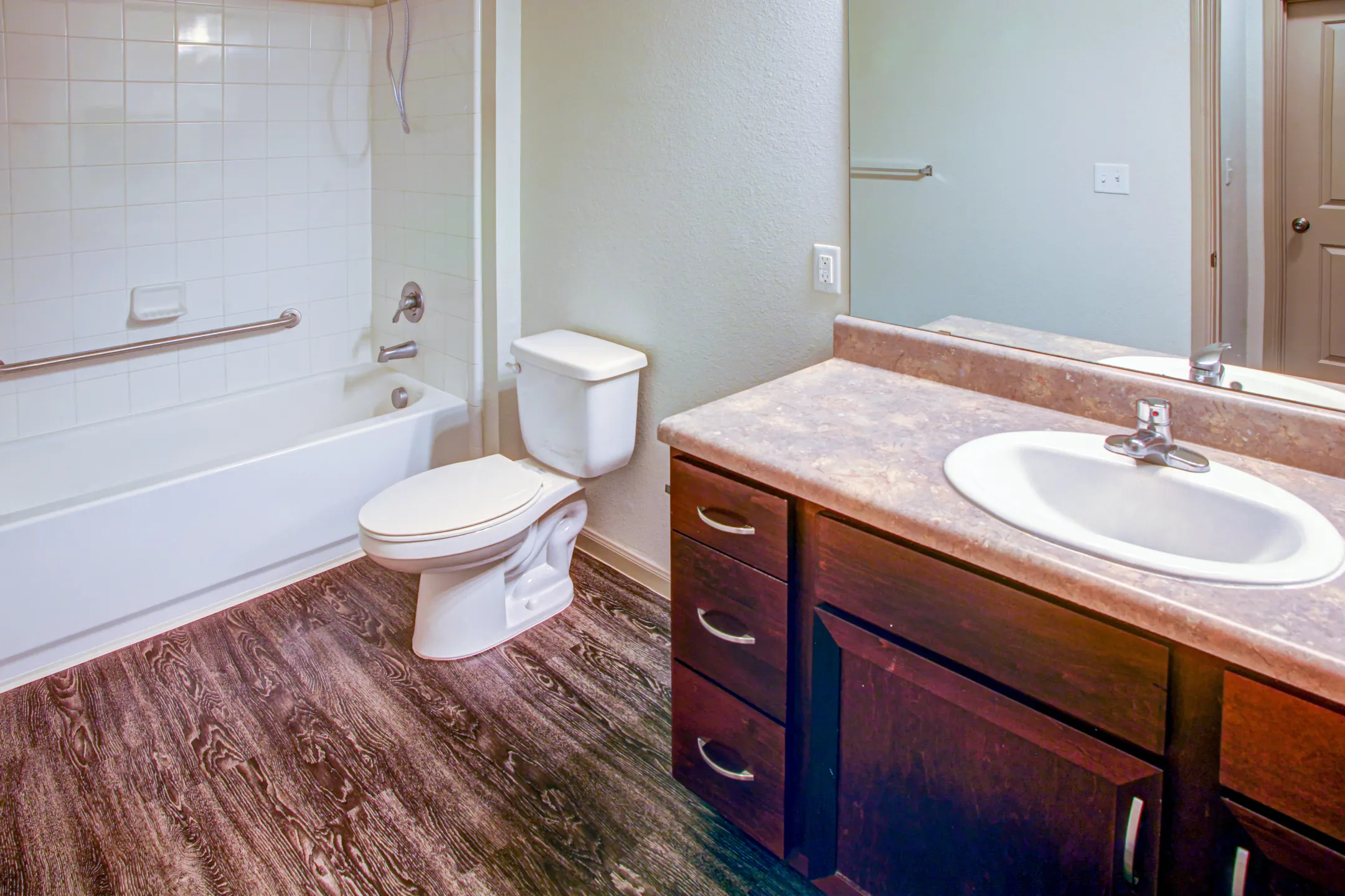 Bathroom - Highland Villas Apartments - Bryan, TX