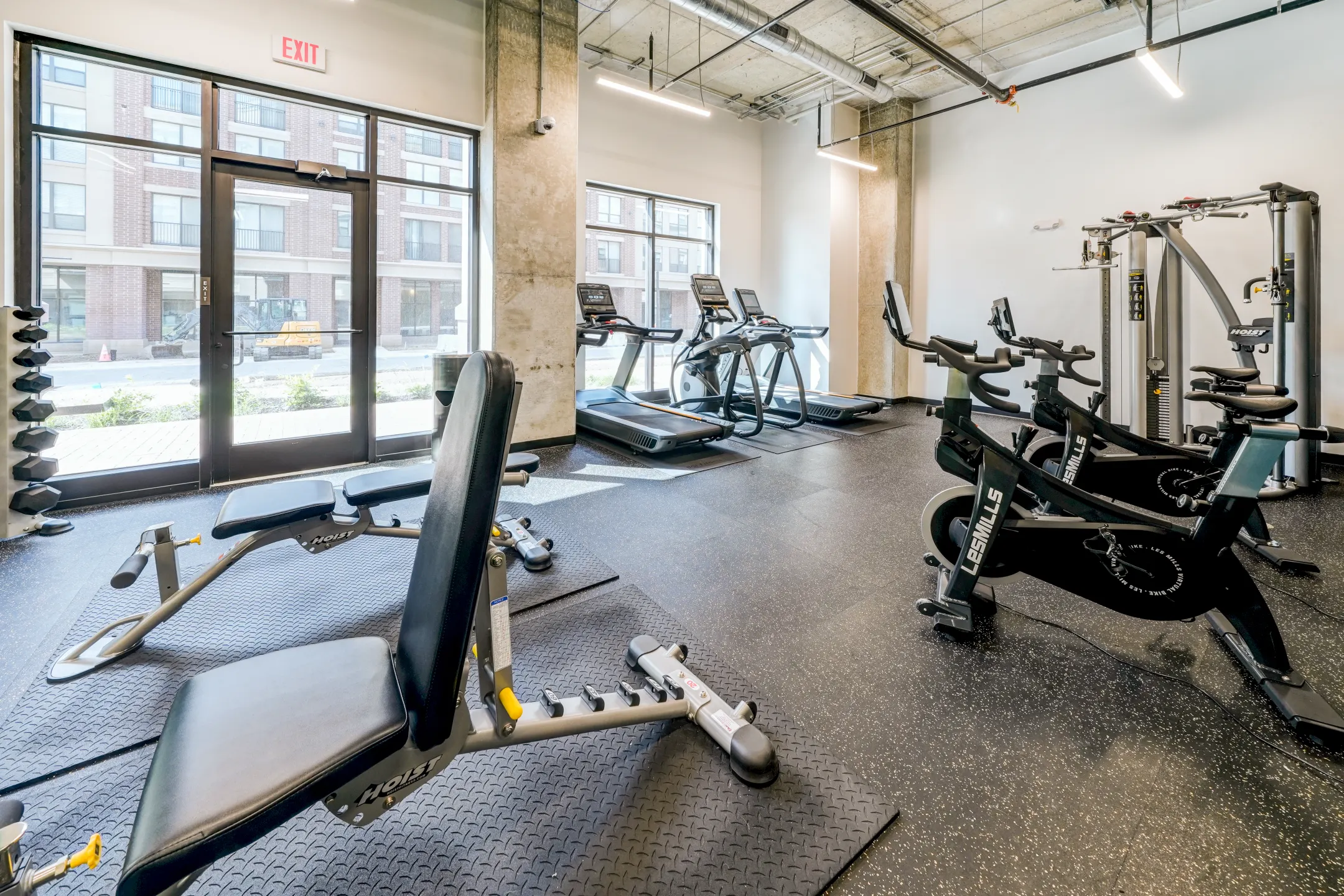 Fitness Weight Room - The Residences at The Playfair - Carmel, IN
