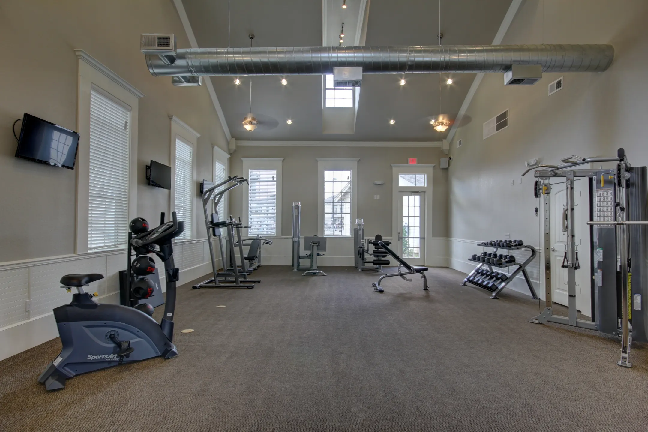 Fitness Weight Room - Waterview Luxury Apartments - Youngsville, LA