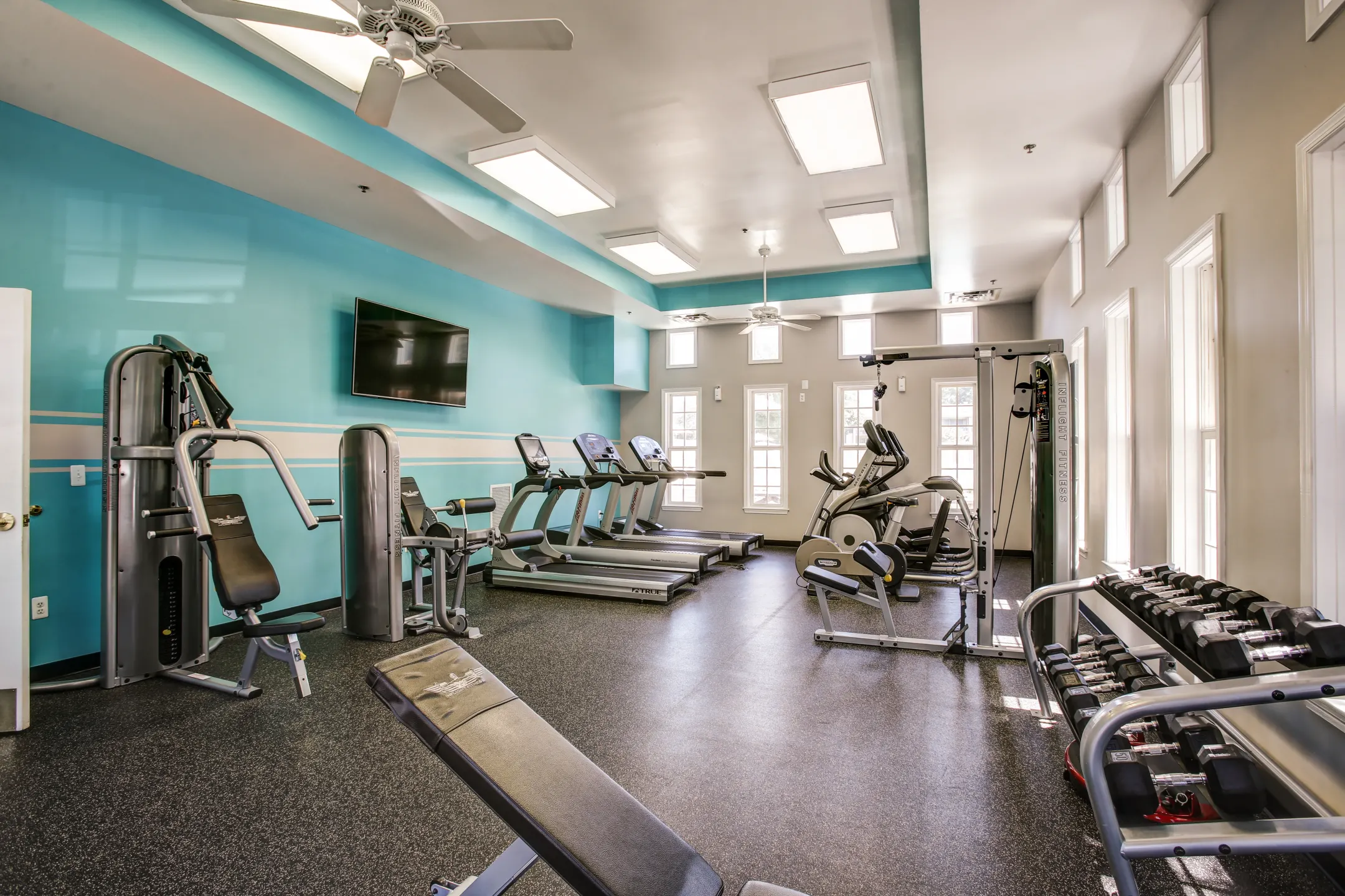 Fitness Weight Room - Dolley Madison Apartments at Tysons - McLean, VA