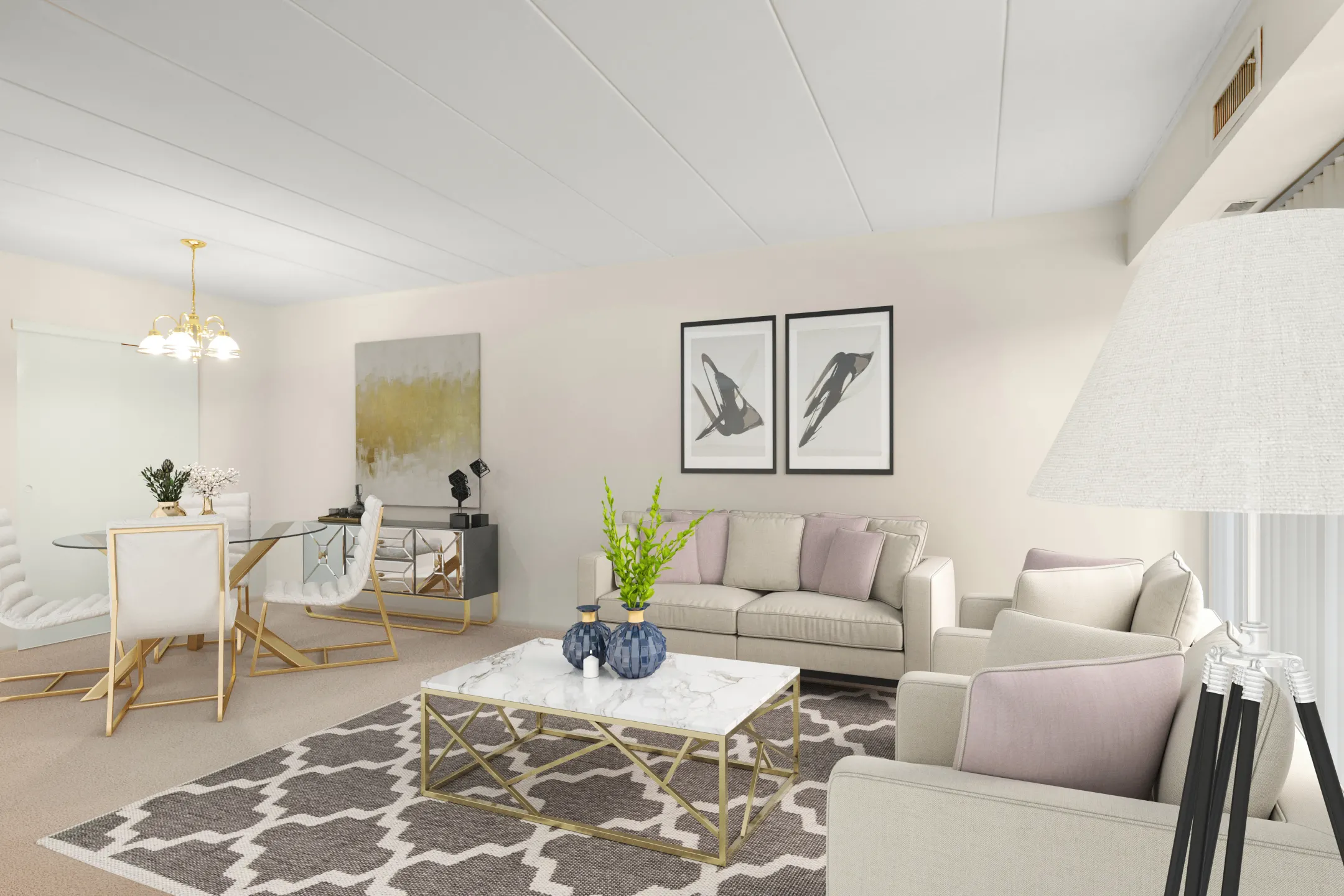 Living Room - Ambassador Apartments - Philadelphia, PA
