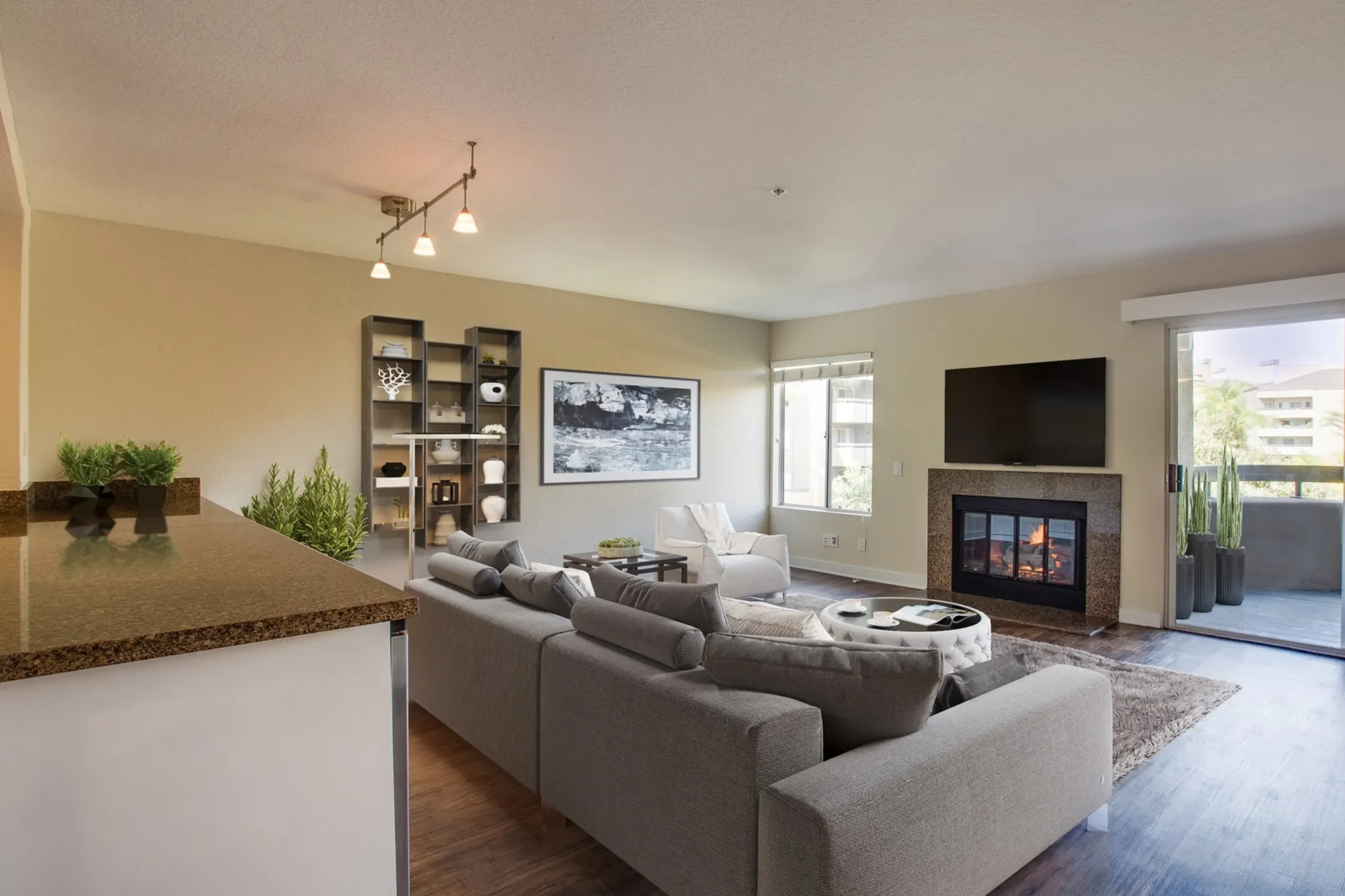 Living Room - 3400 Avenue of the Arts Apartments - Costa Mesa, CA