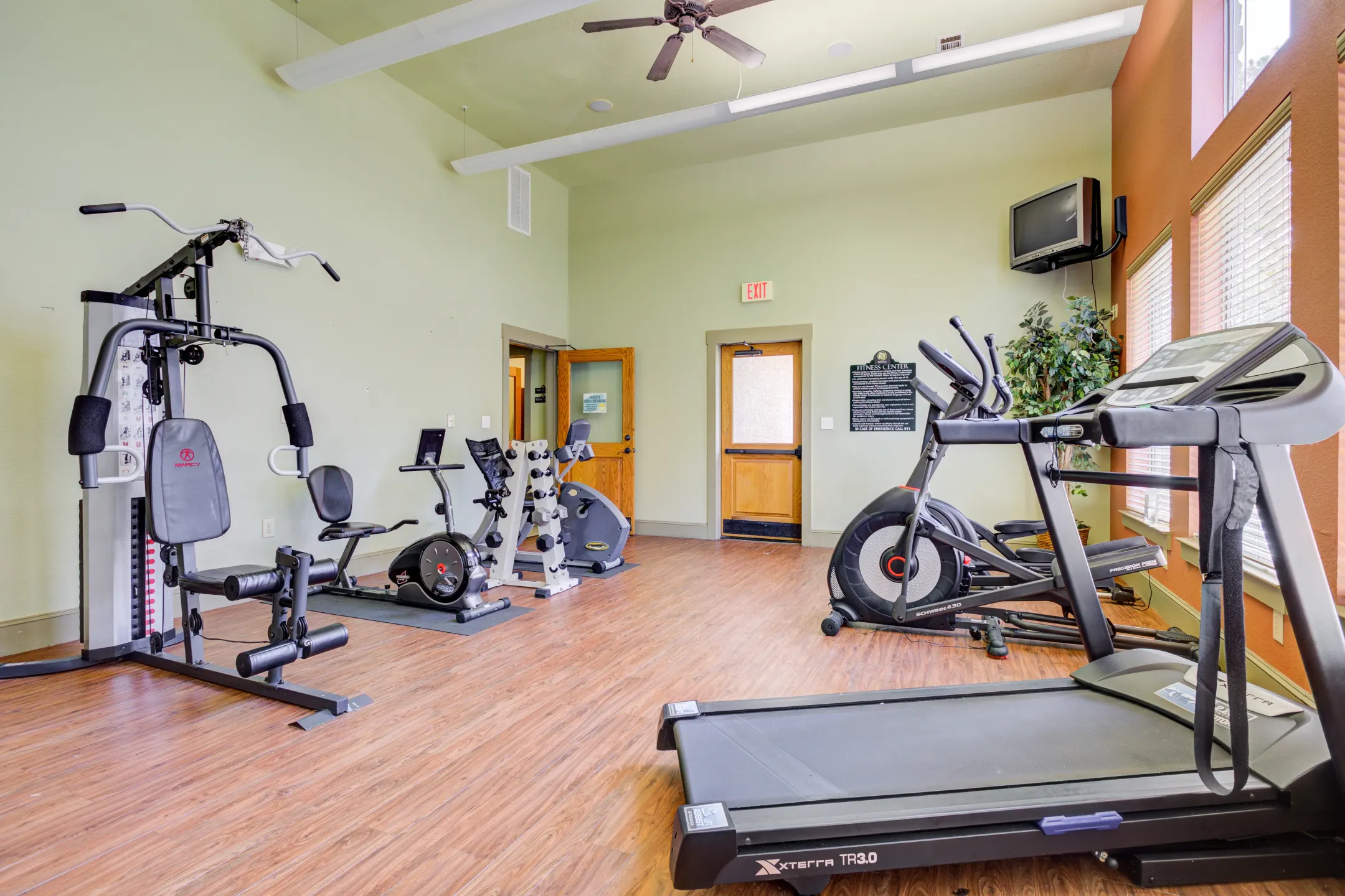 Fitness Weight Room - The Life at Brighton Estates - Houston, TX