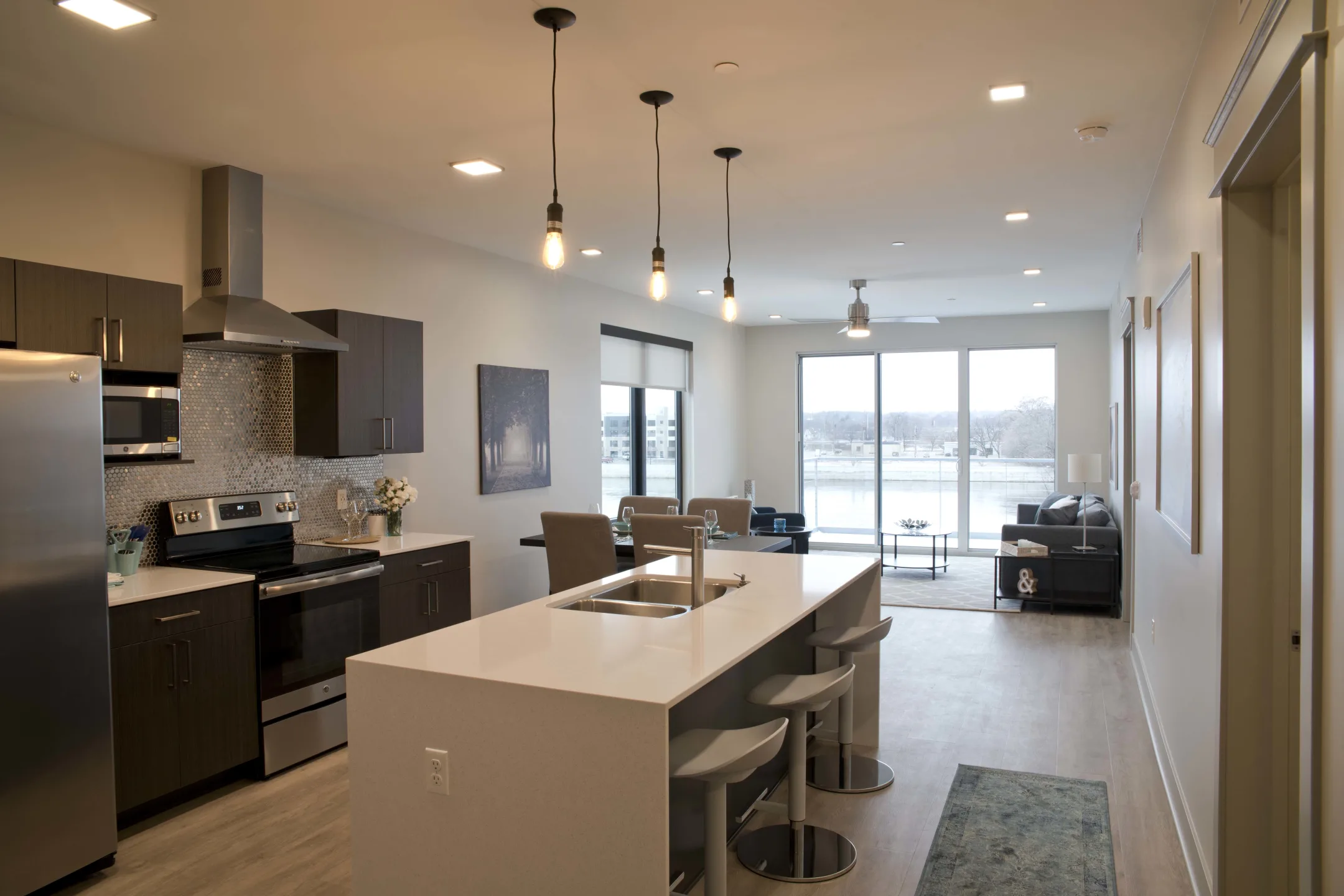 Kitchen - The Homes at Rivers Edge Apartments - Grand Rapids, MI