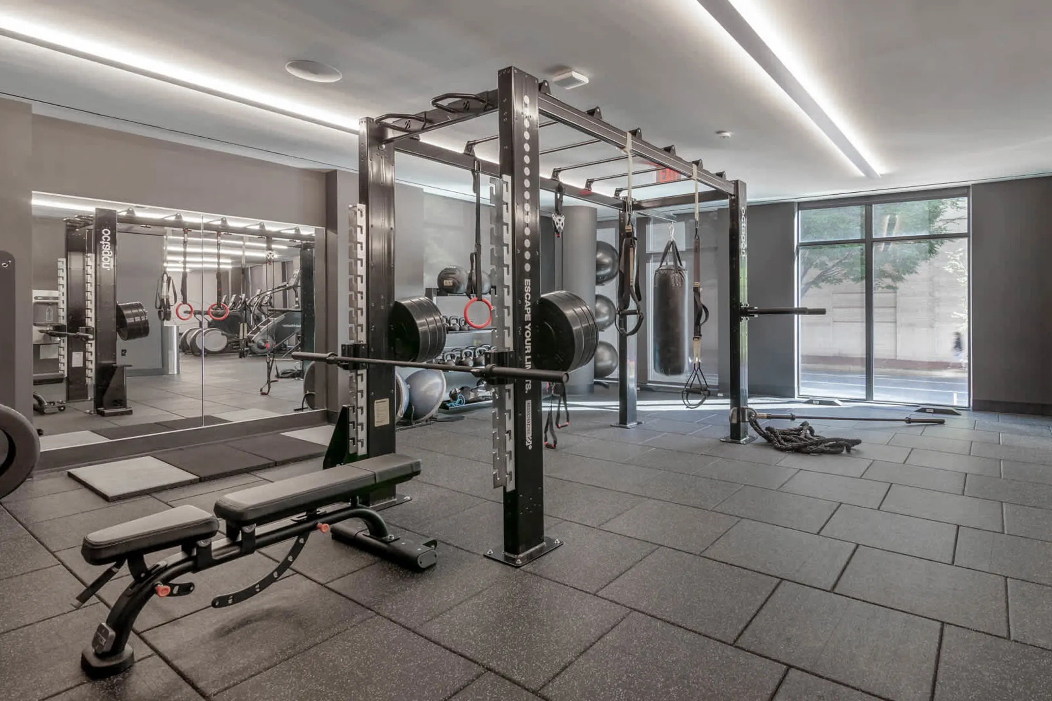 Fitness Weight Room - The Edge Apartments - Bethesda, MD